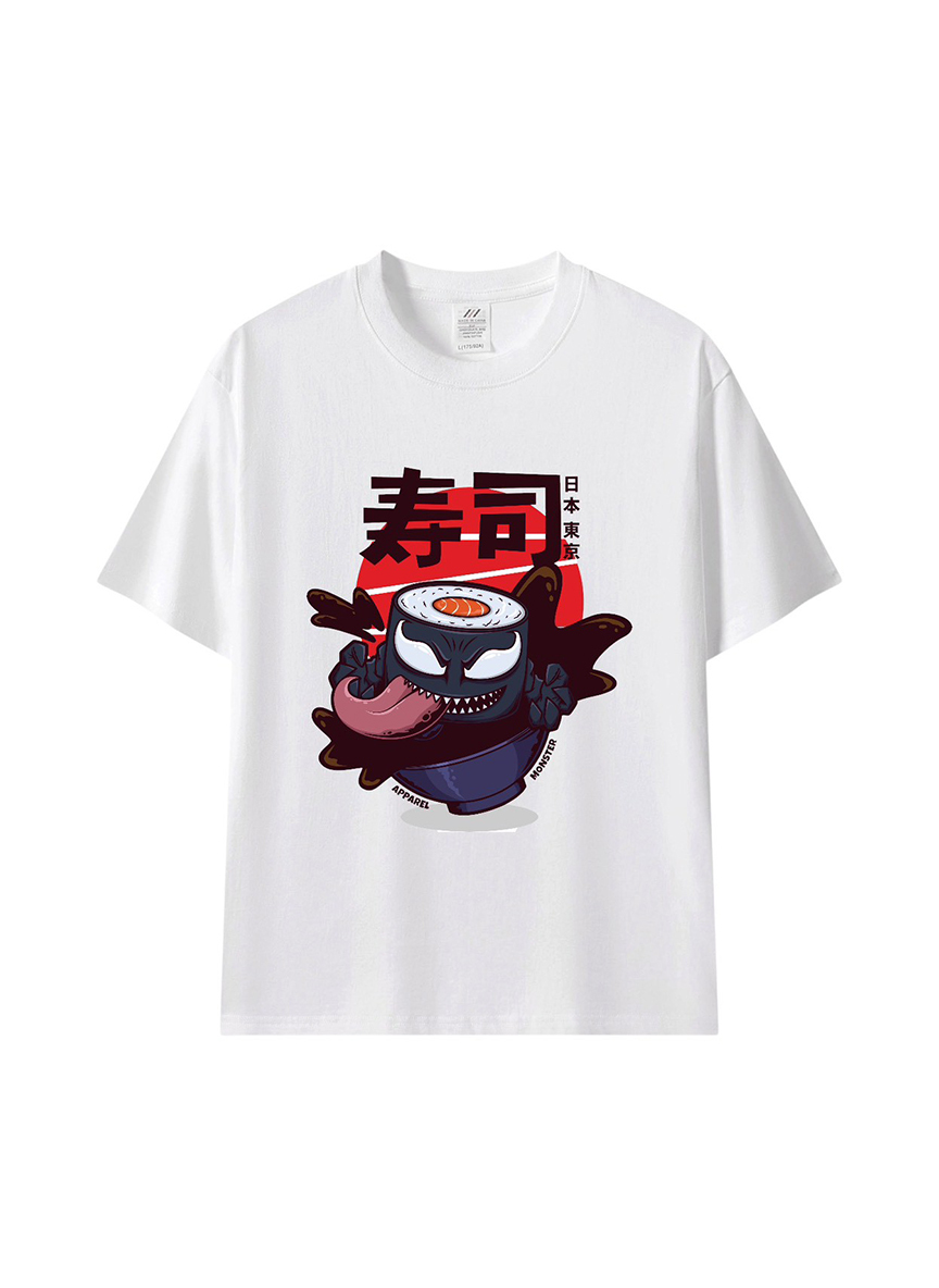 日系壽司怪獸插畫T｜純棉寬鬆・個性潮流上衣 🍣