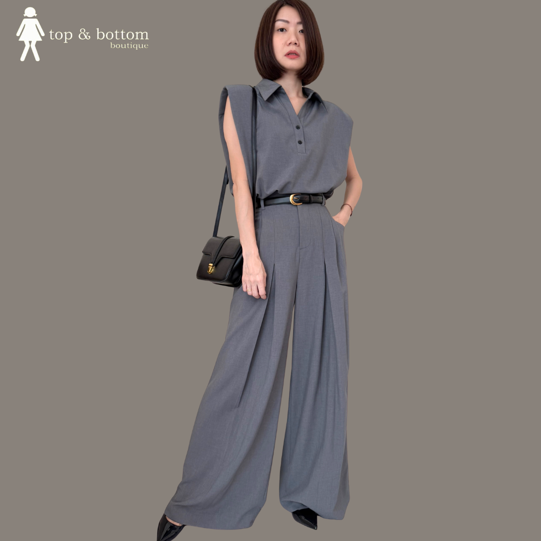 COLLARED PADDED BLOUSE