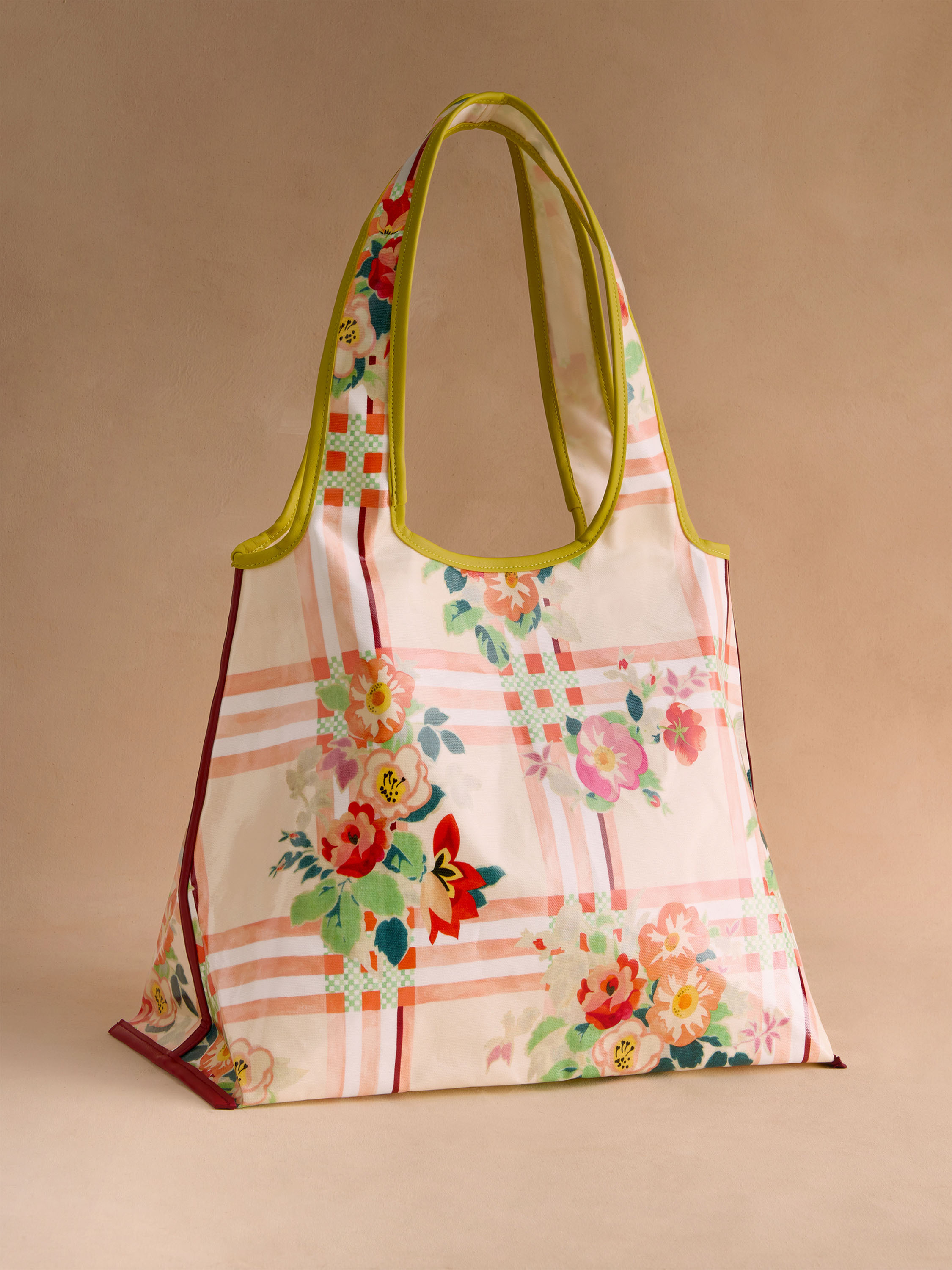 Archive Floral Check 立體購物肩背包