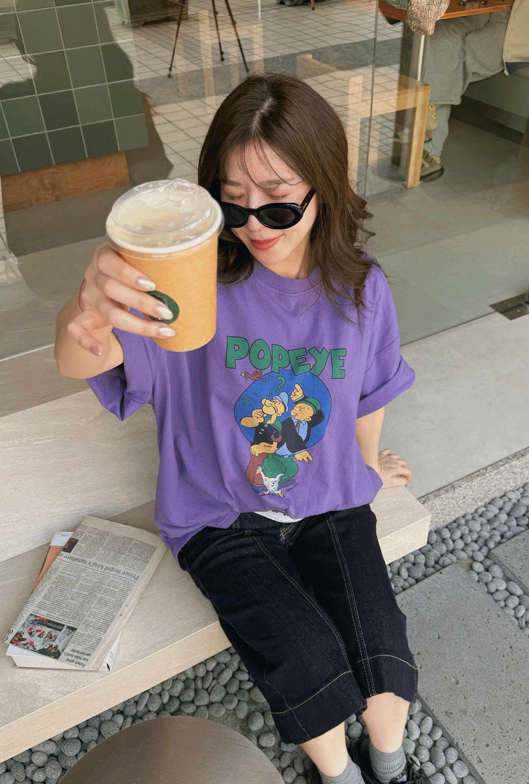 A3378-POPEYE大力水手寬鬆T