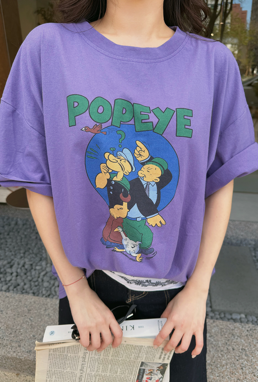 A3378-POPEYE大力水手寬鬆T