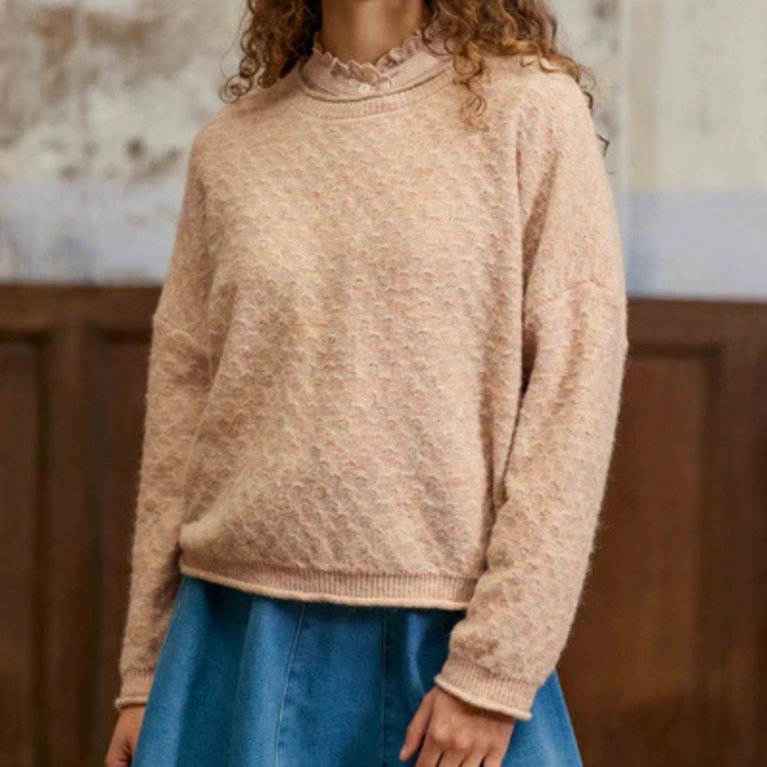 1LP0327-057 [LA PETITE ETOILE] Pull Mossy Poudre #MOSSY-M112611G9B/41-POUDRE (EU)