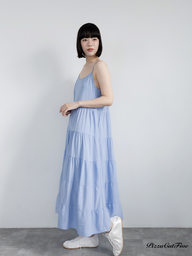 [兩件1580｜涼感洋裝]簡約素色細肩帶洋裝 PizzaCutFive PCF262487062