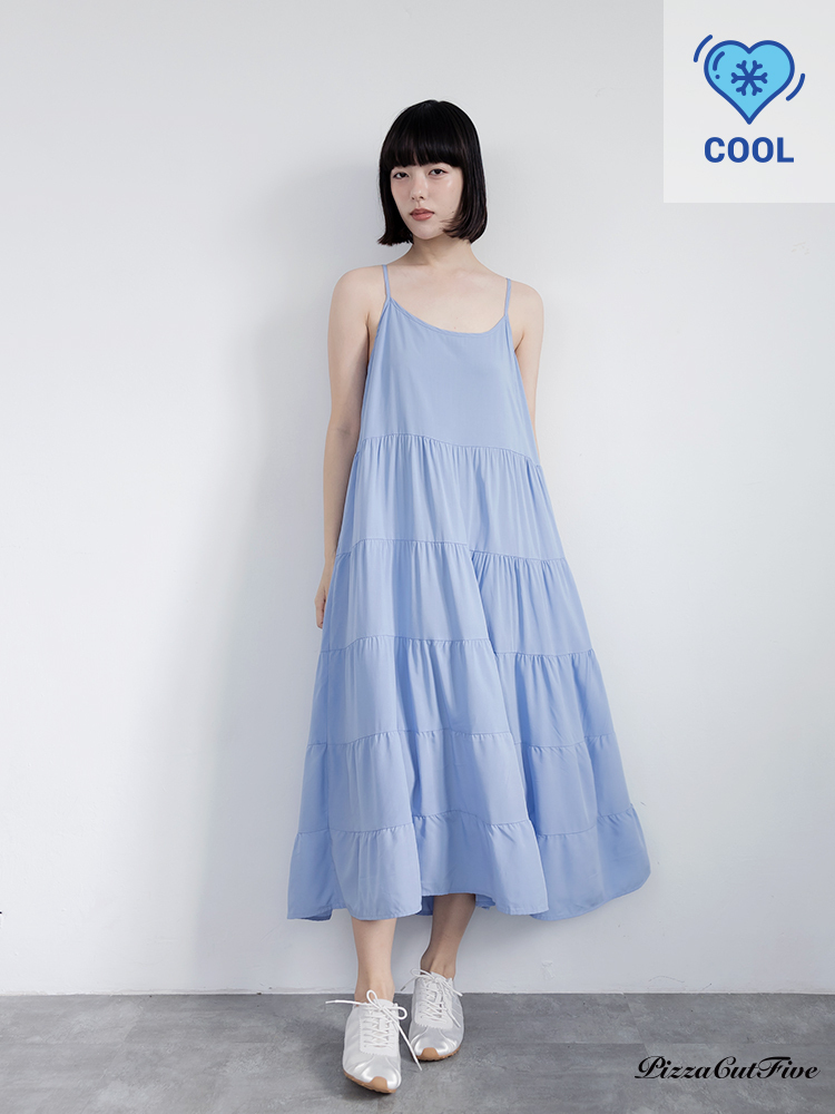 [兩件1580｜涼感洋裝]簡約素色細肩帶洋裝 PizzaCutFive PCF262487062
