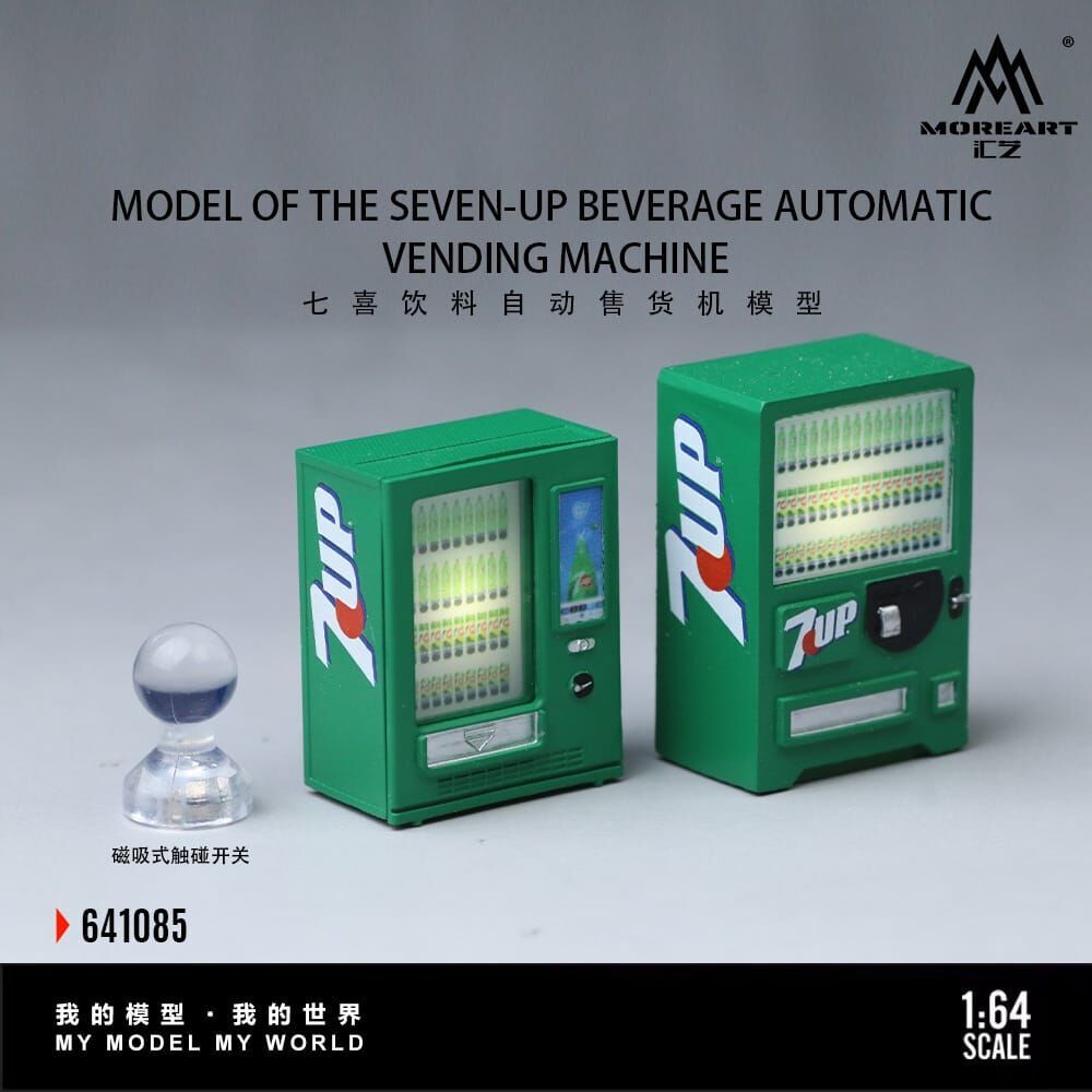 PO-$110 * MOREART * 1:64 DIORAMA - MODEL OF THE SEVEN-UP BEVERAGE AUTOMATIC VENDING MACHINE