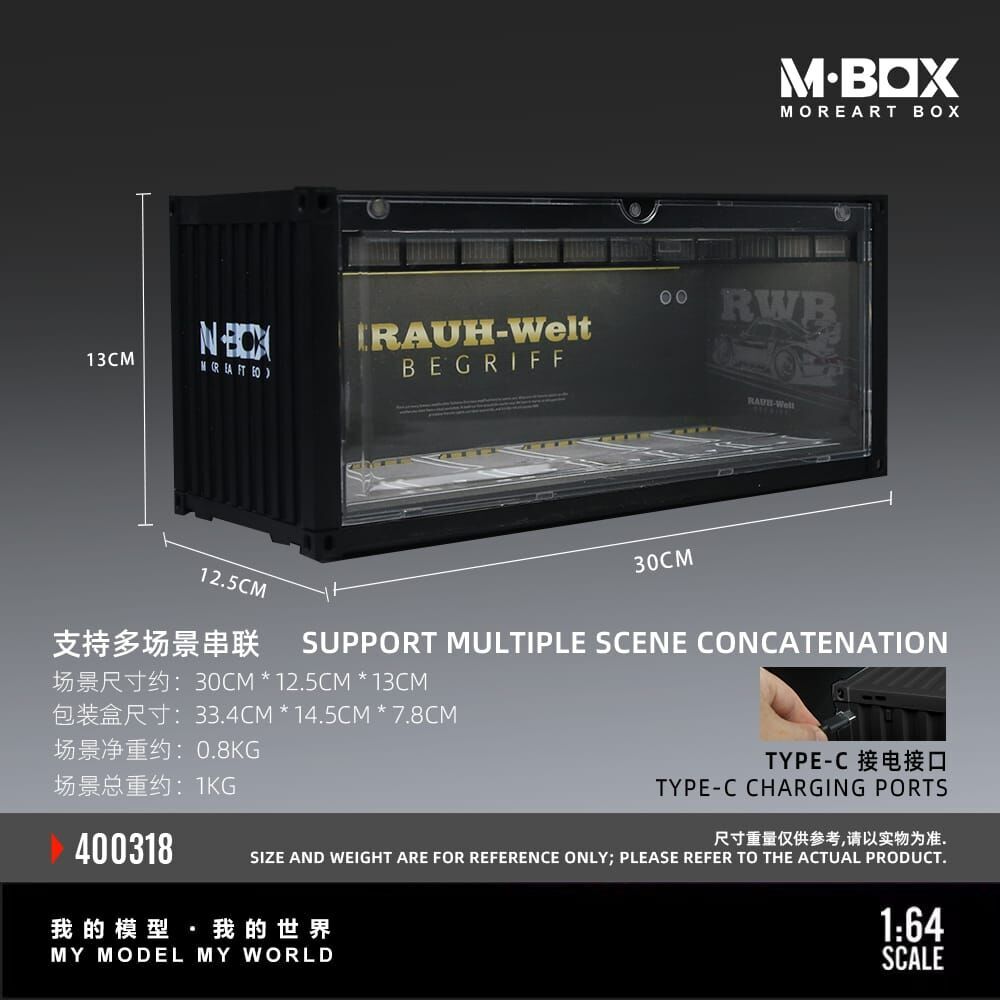 PO-$100 * MBOX * 1:64 DIORAMA - CONTAINER MODEL STOAGE SCENE RAUH