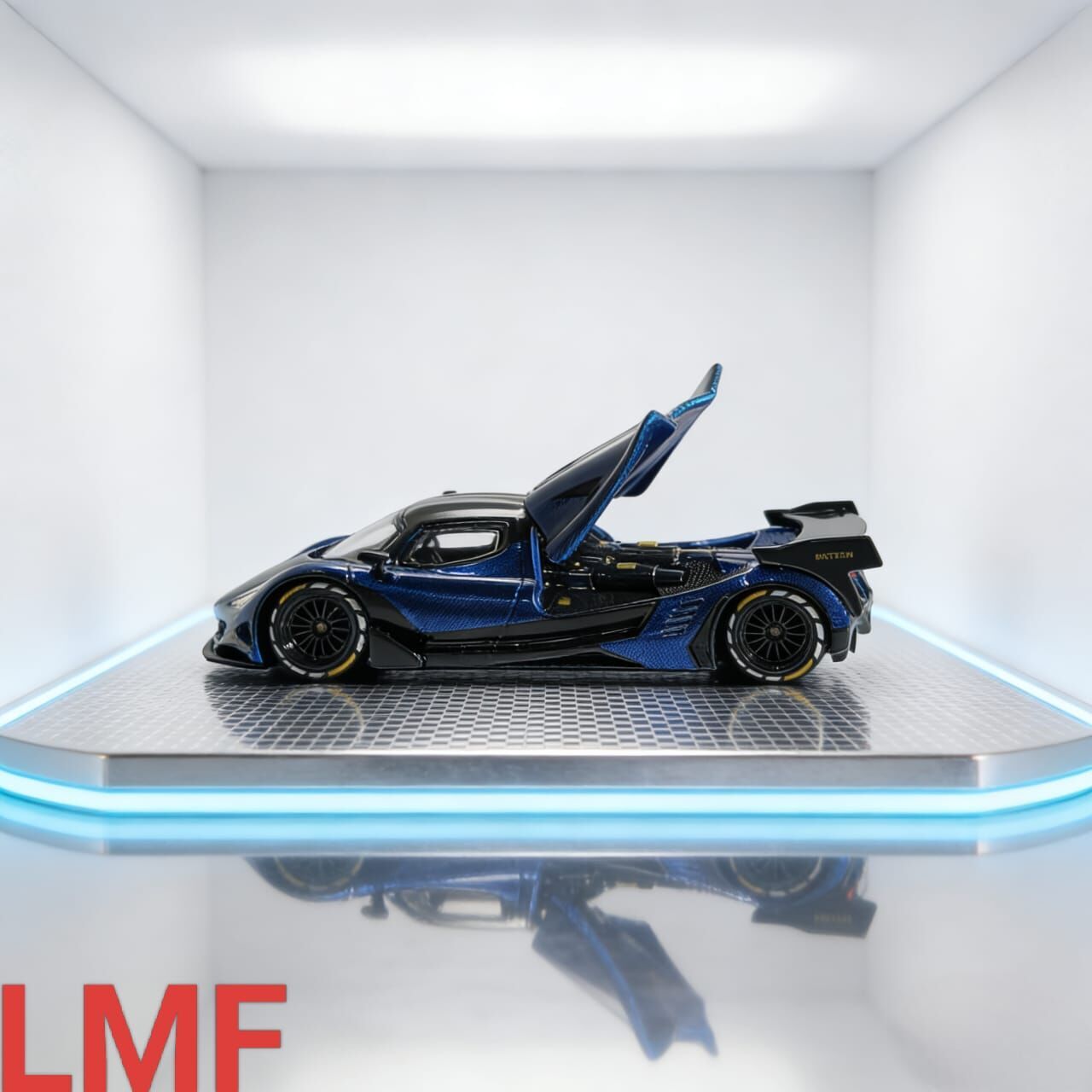 PO-$170 * LEMANFANG * 1:64 DEVEL MOTORS DEVEL16 CARBON BLUE