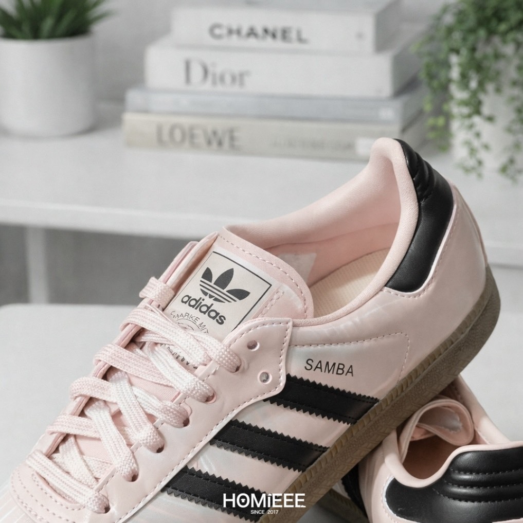 Adidas Originals Samba 德訓鞋 蕾絲 緞面 黑粉 女鞋 [KJ4305]