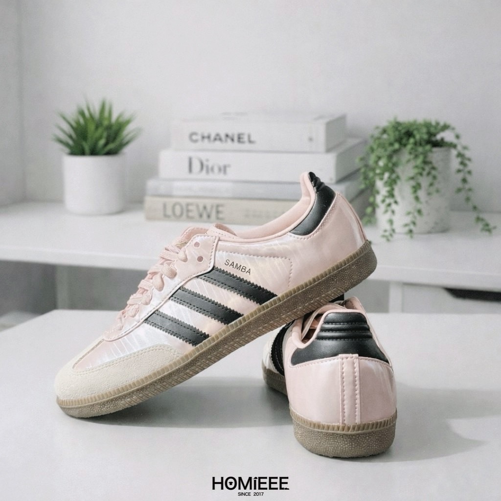 Adidas Originals Samba 德訓鞋 蕾絲 緞面 黑粉 女鞋 [KJ4305]