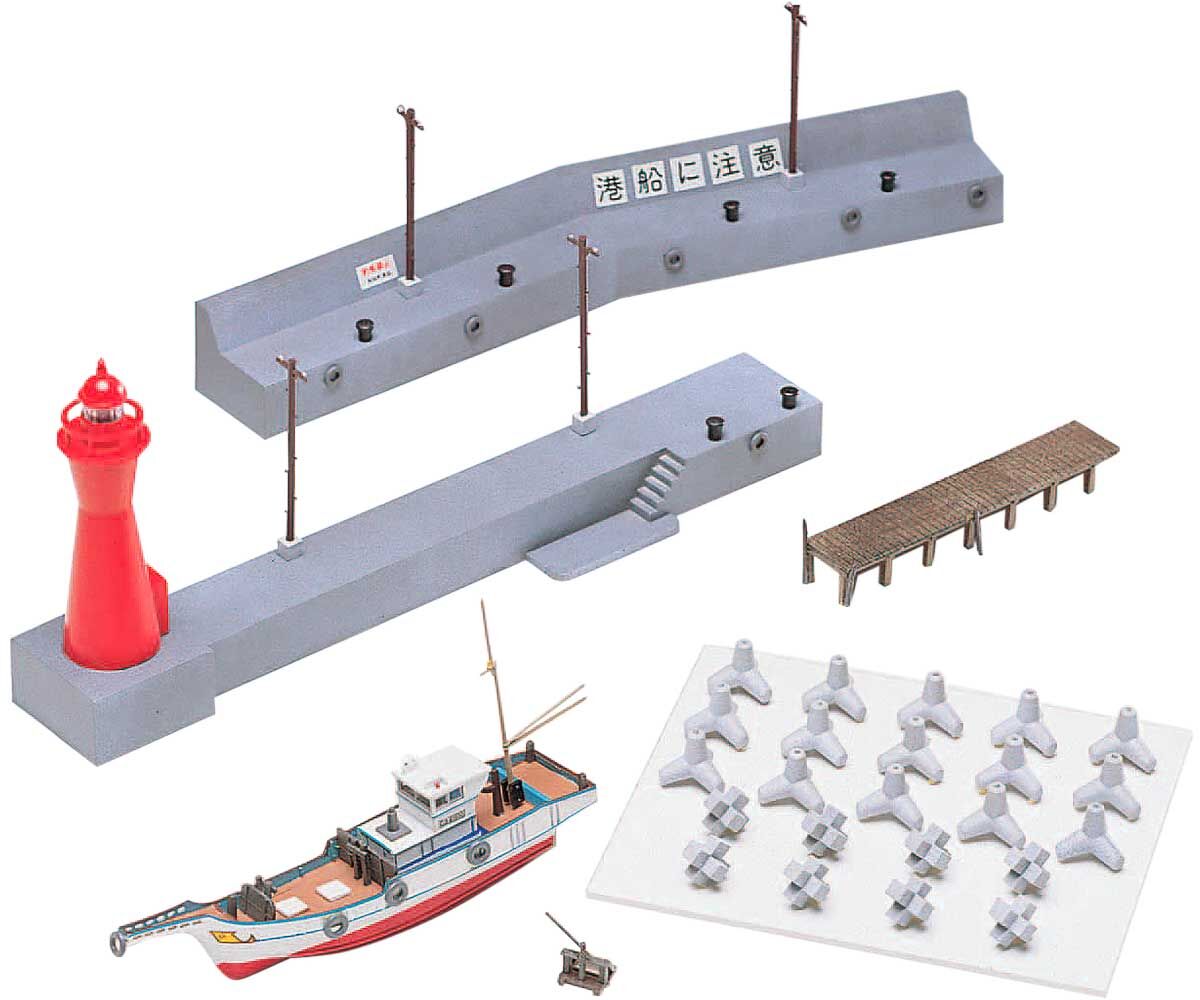 Greenmax 2197 N規 燈塔、漁船、防波堤