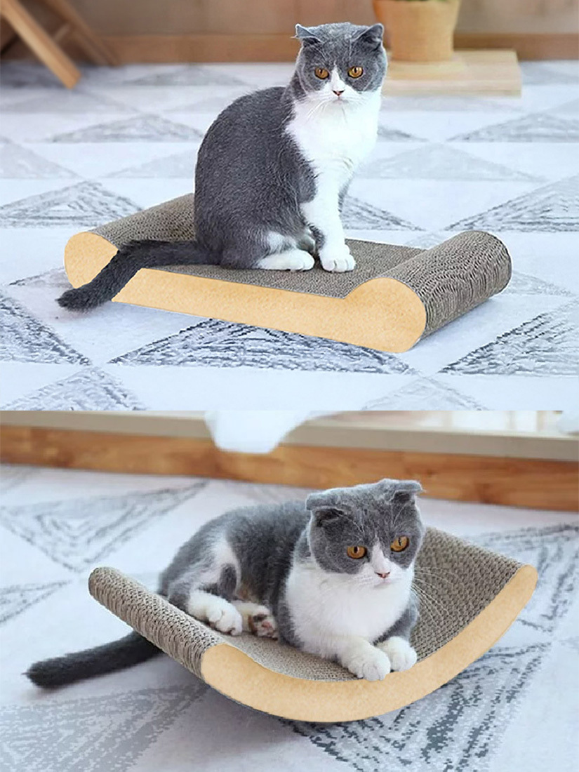 喵仙兒-U型/骨型瓦楞紙貓抓板