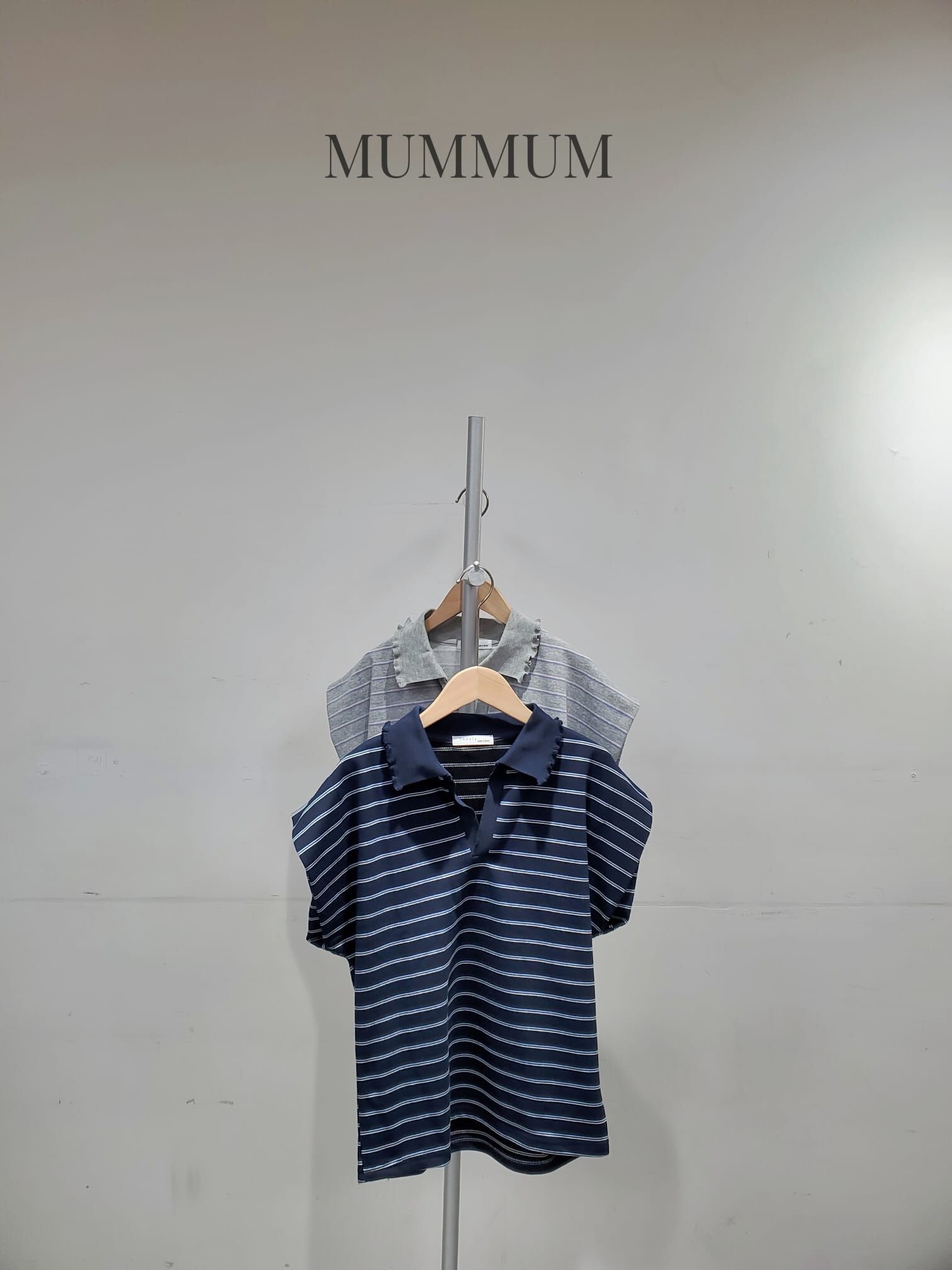 0213218a/木耳領蝴蝶袖橫間上衣　40/36/23