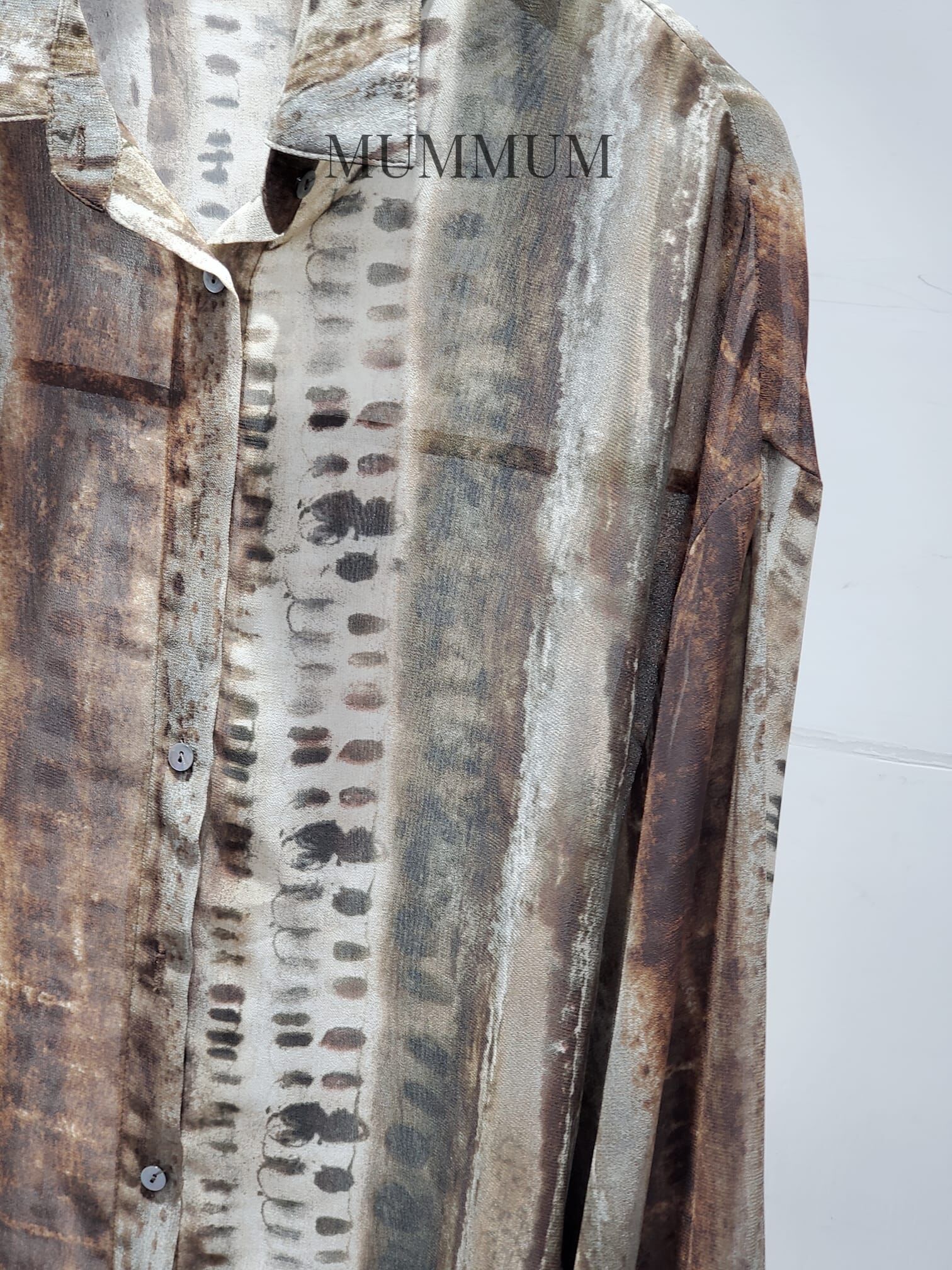 0213219a/復古水墨畫微透輕薄恤衫　46/46/27