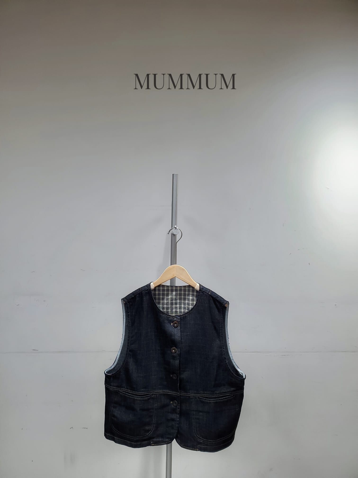 0213221a/春季款復古牛仔背心外套　45/45/23