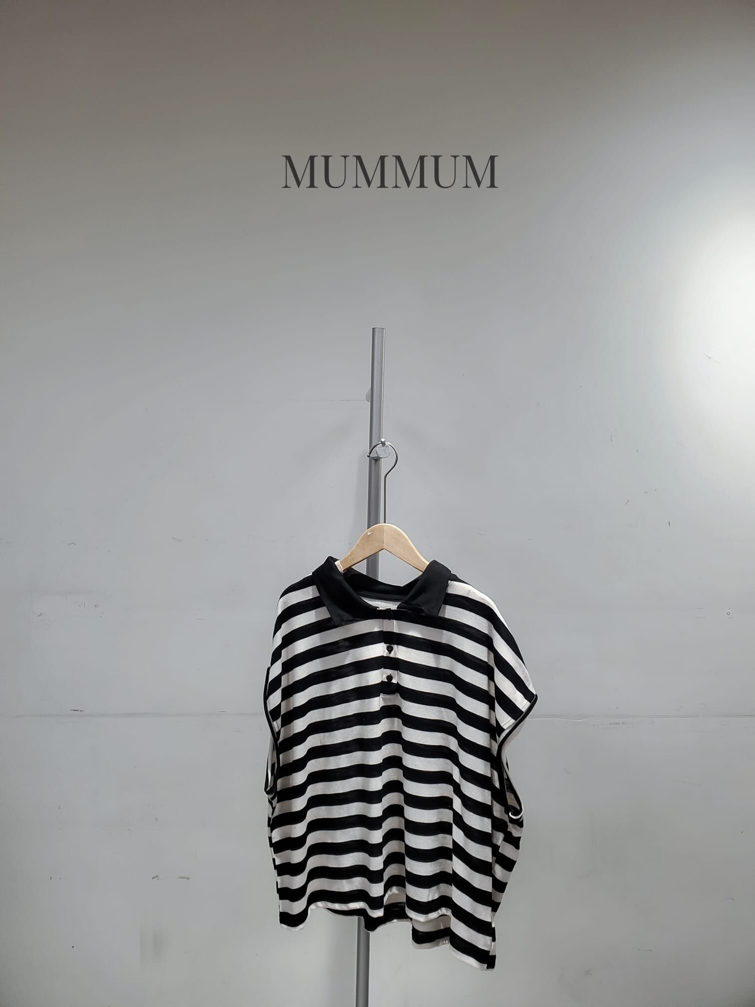 0213224a/斑馬橫間闊袖上衣　58/56/22-24