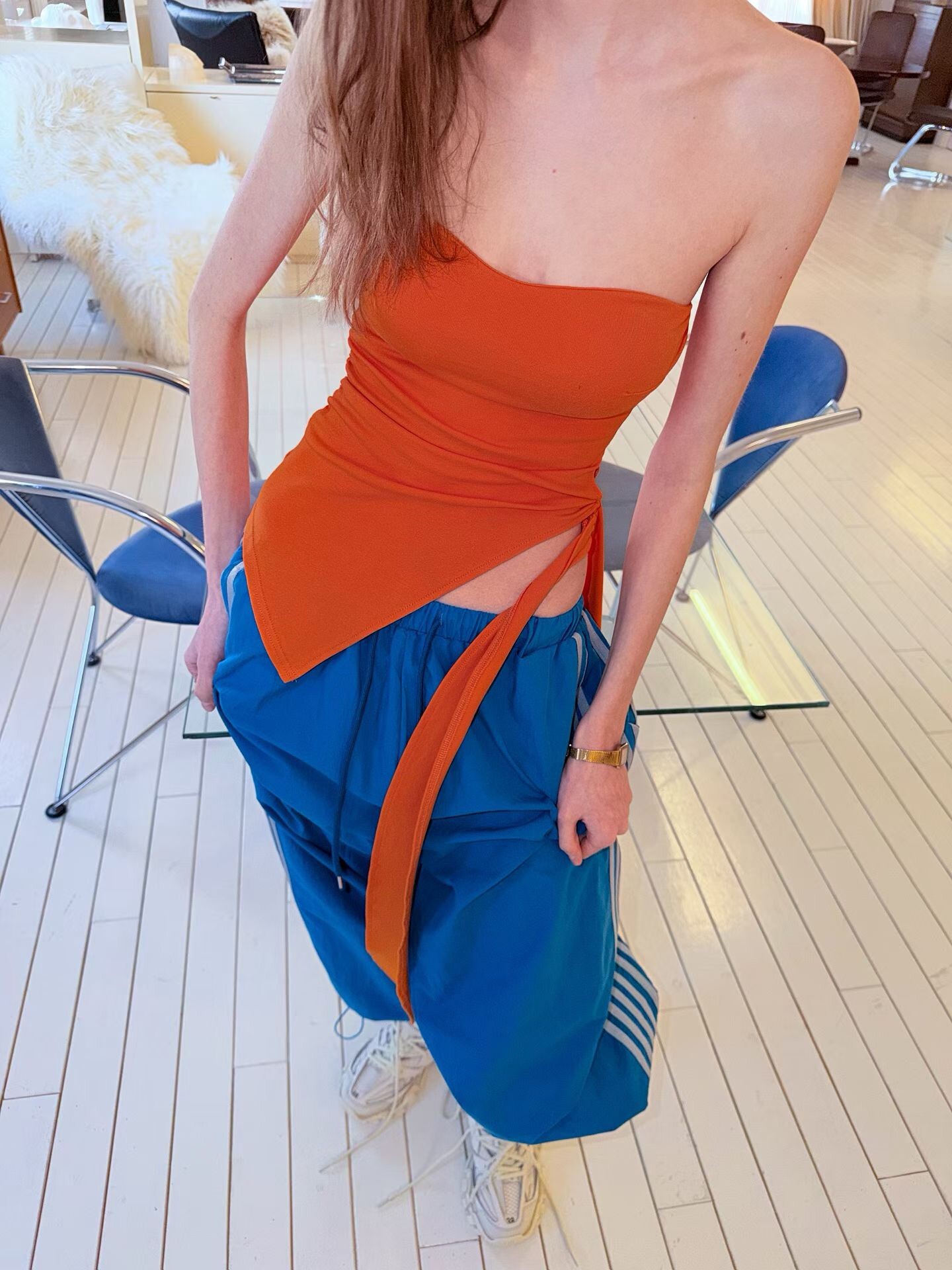 平口斜下擺BRA TOP