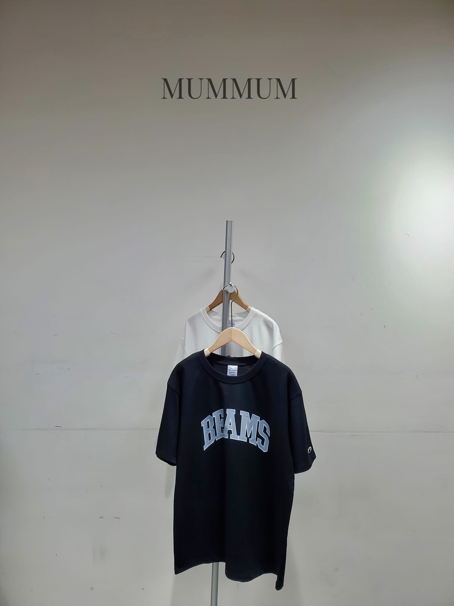 0213232a/BEAMS大字logo T恤　44/44/28