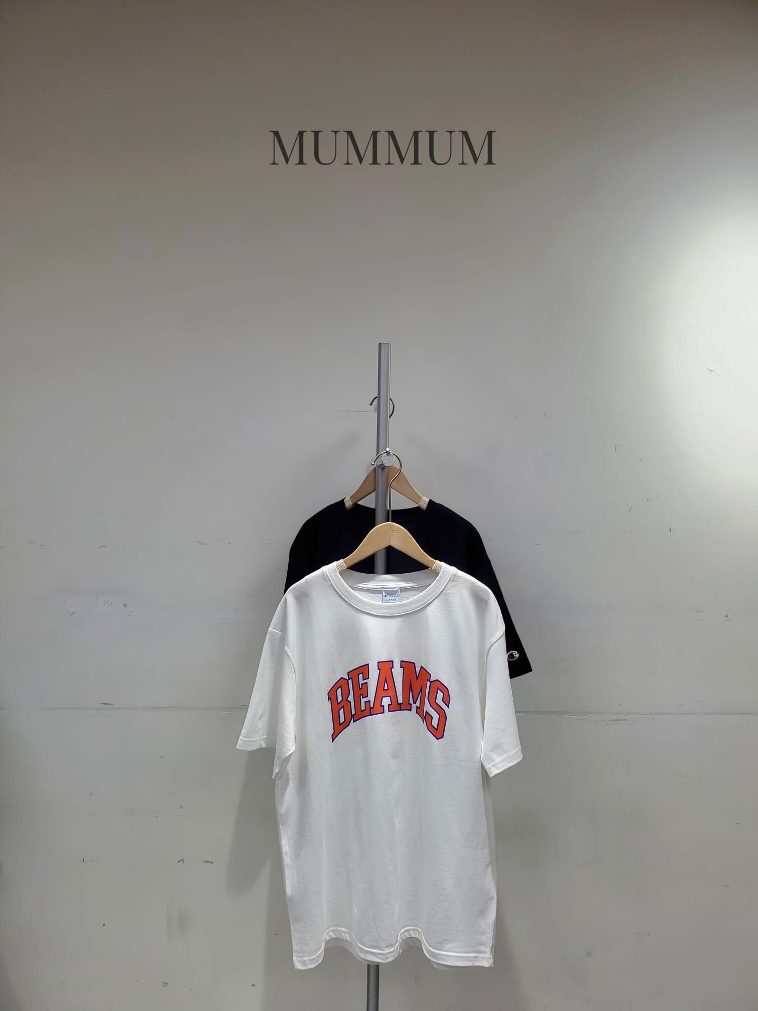 0213232a/BEAMS大字logo T恤　44/44/28