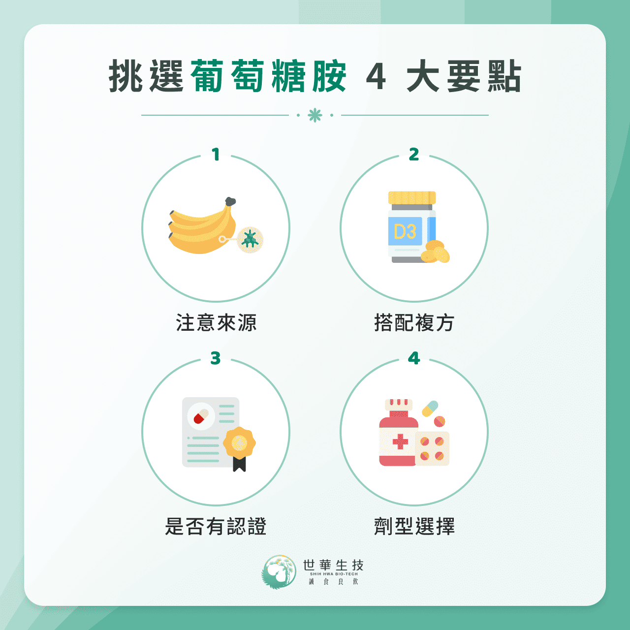 挑選葡萄糖胺 4 大要點