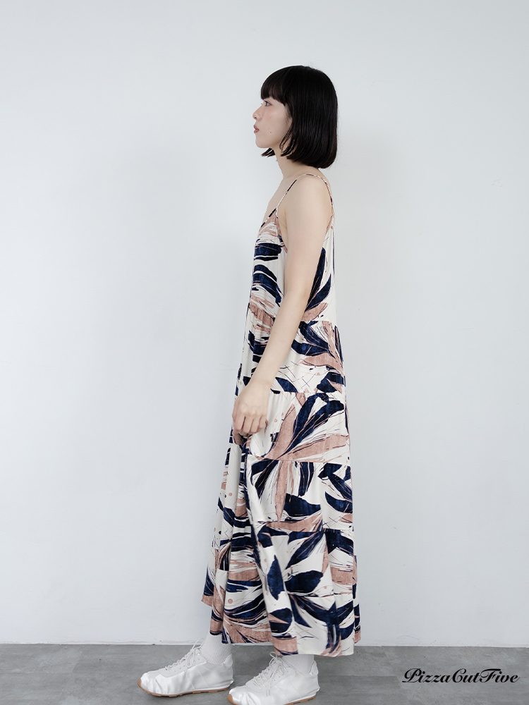 [兩件1580｜涼感洋裝]彩葉細肩帶洋裝 PizzaCutFive PCF262487066