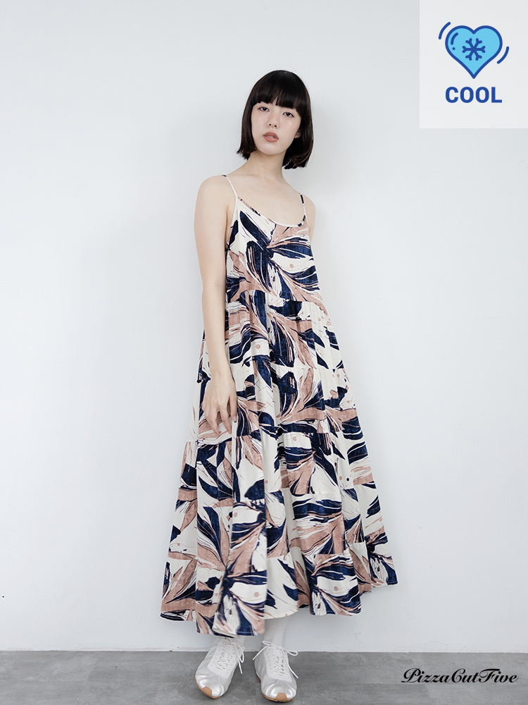 [兩件1580｜涼感洋裝]彩葉細肩帶洋裝 PizzaCutFive PCF262487066