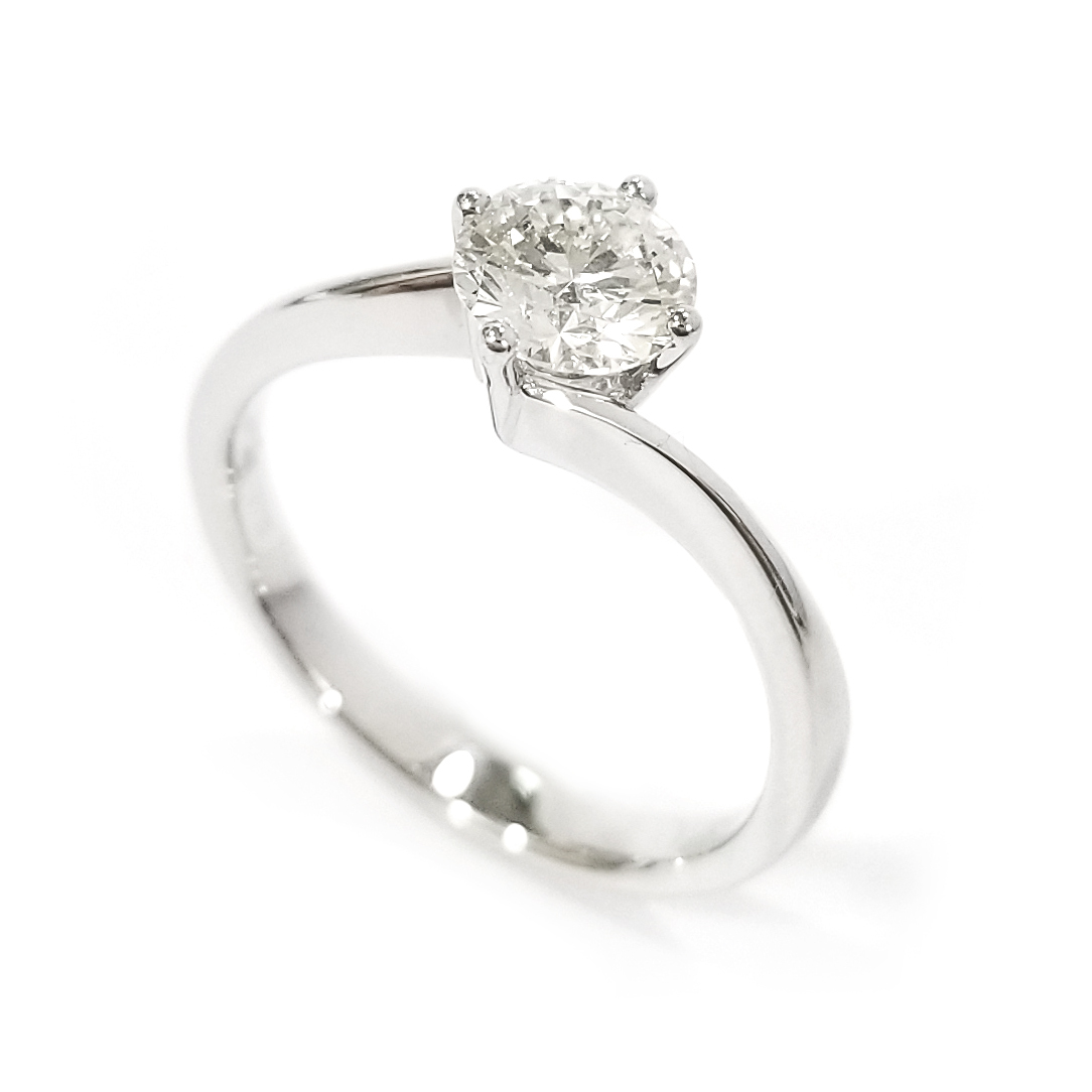 18K白金 70分實驗室培育鑽石戒指