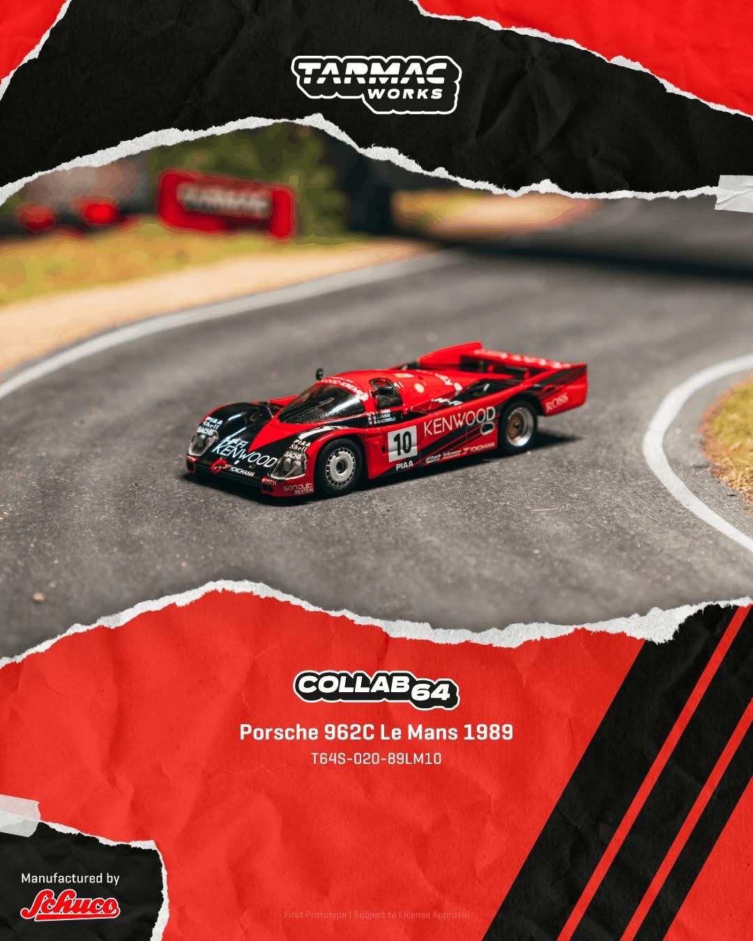 預訂 Pre Order - Tarmac Works Porsche 962C Le Mans 1989 #10