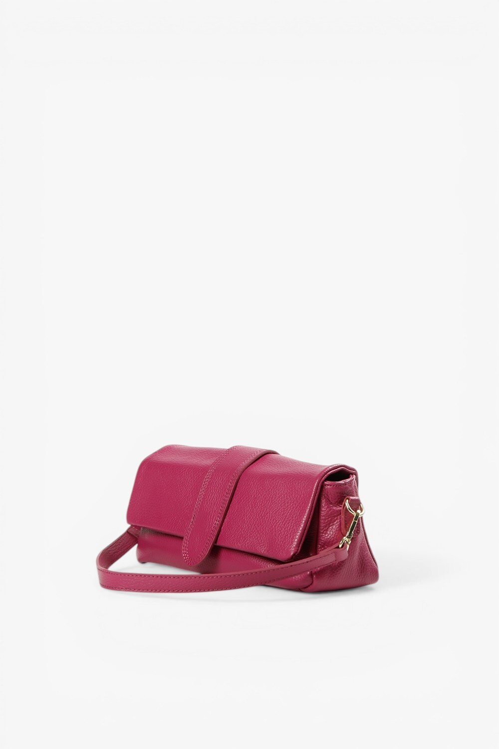 Nives 牛皮素面小型方包 紫紅