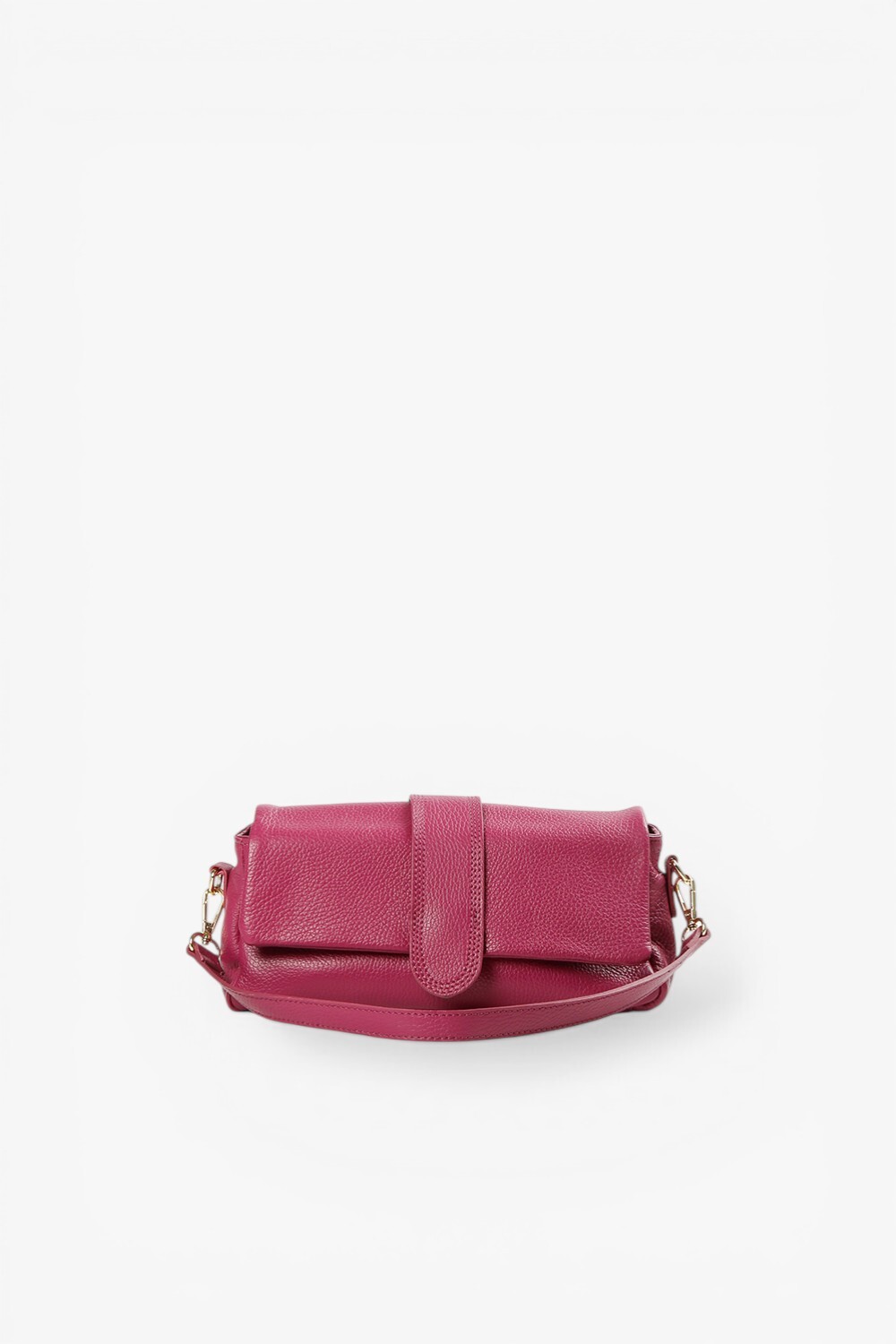 Nives 牛皮素面小型方包 紫紅