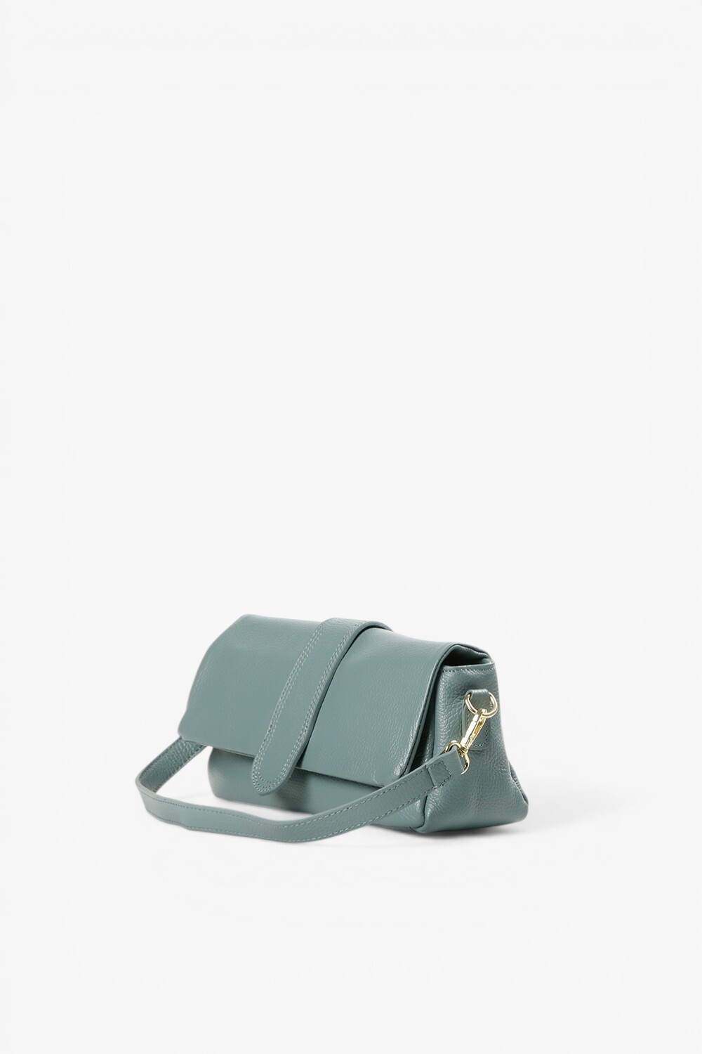 Nives 牛皮素面小型方包 粉藍