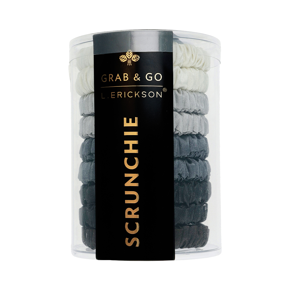 L. ERICKSON 緞面彈力大腸圈桶-9入〈經典灰黑〉