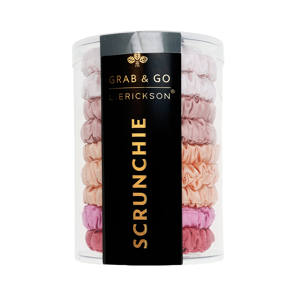 L. ERICKSON 緞面彈力大腸圈桶-9入〈泡泡糖粉〉