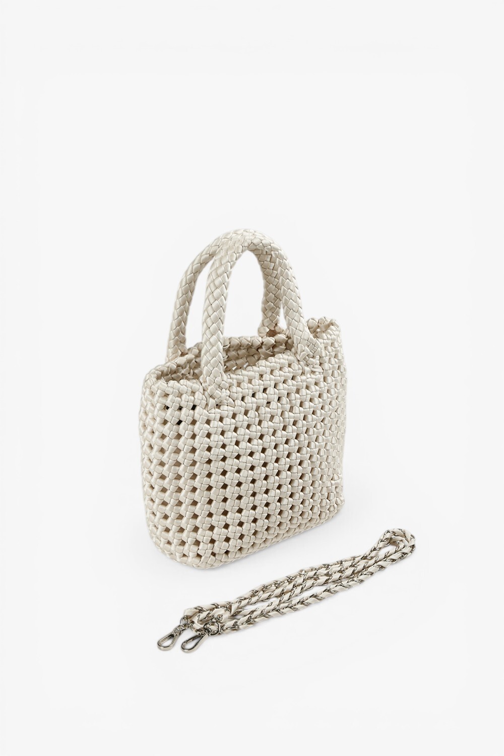 Dada 手工編織造型小包 米白