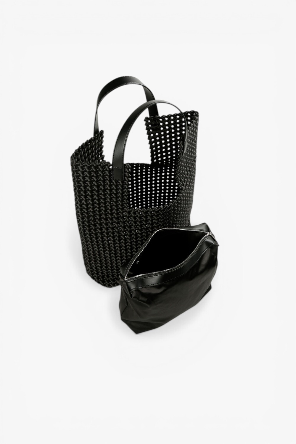 Yoyo 手工編織造型肩背包 黑色