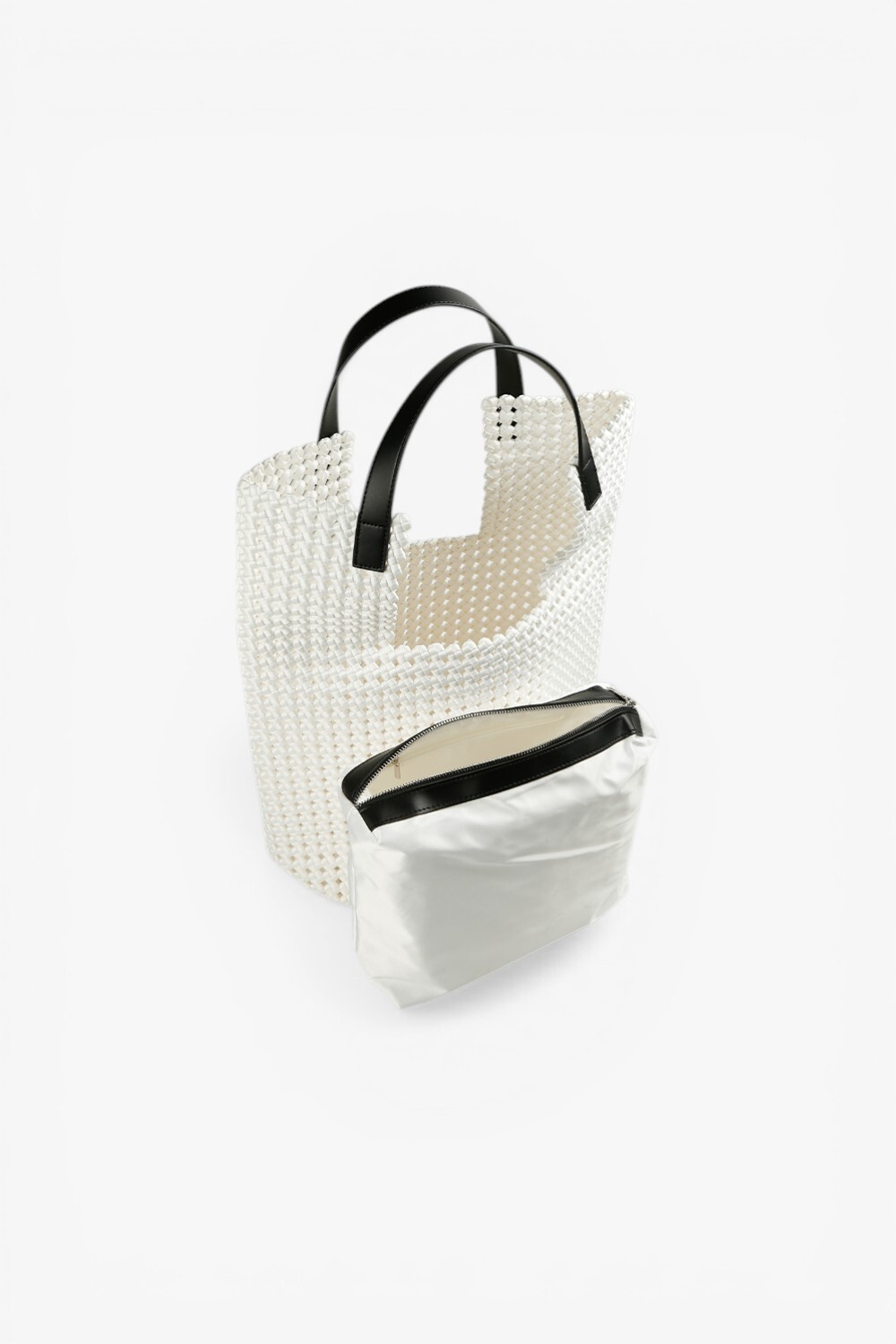 Yoyo 手工編織造型肩背包 白色