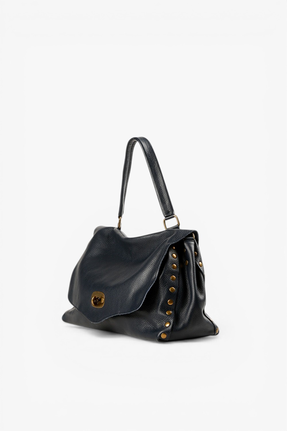 Keeper 真皮中型公事包 深藍