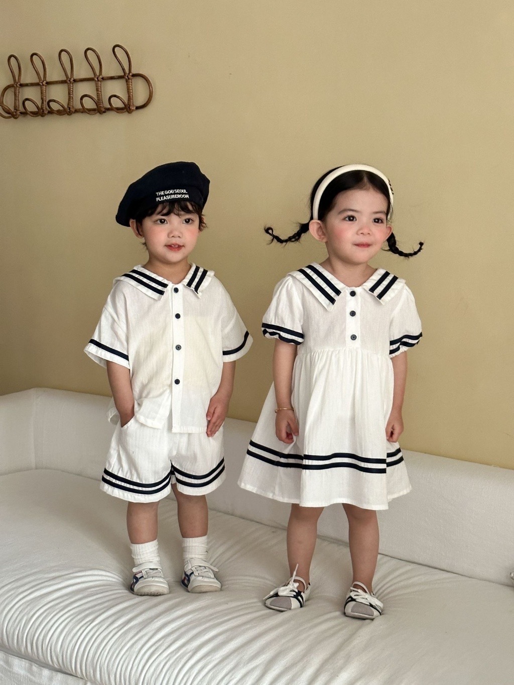 海軍風兄弟姐妹連身裙 / 套裝