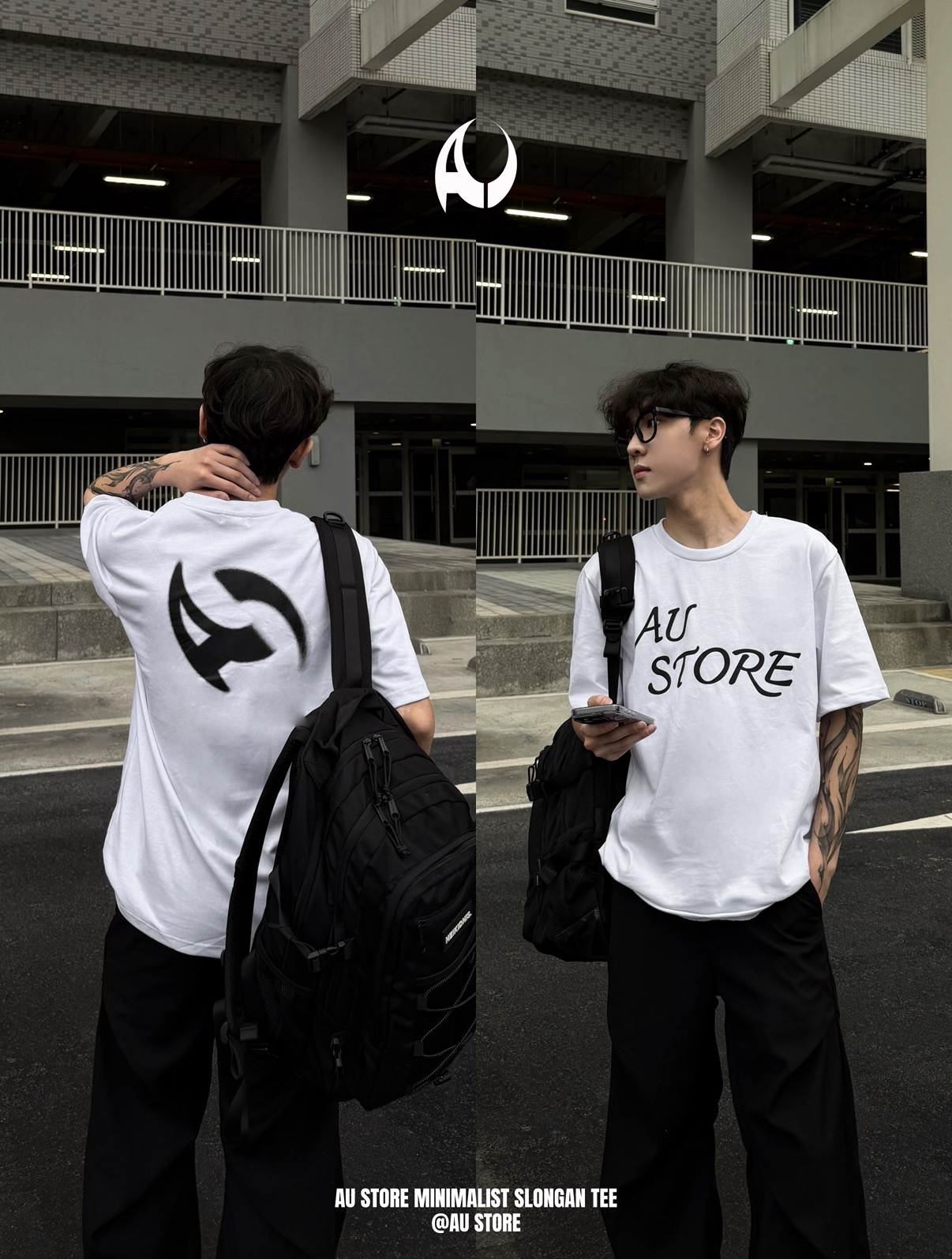 （現貨）自訂款｜AU STORE簡約文字短袖