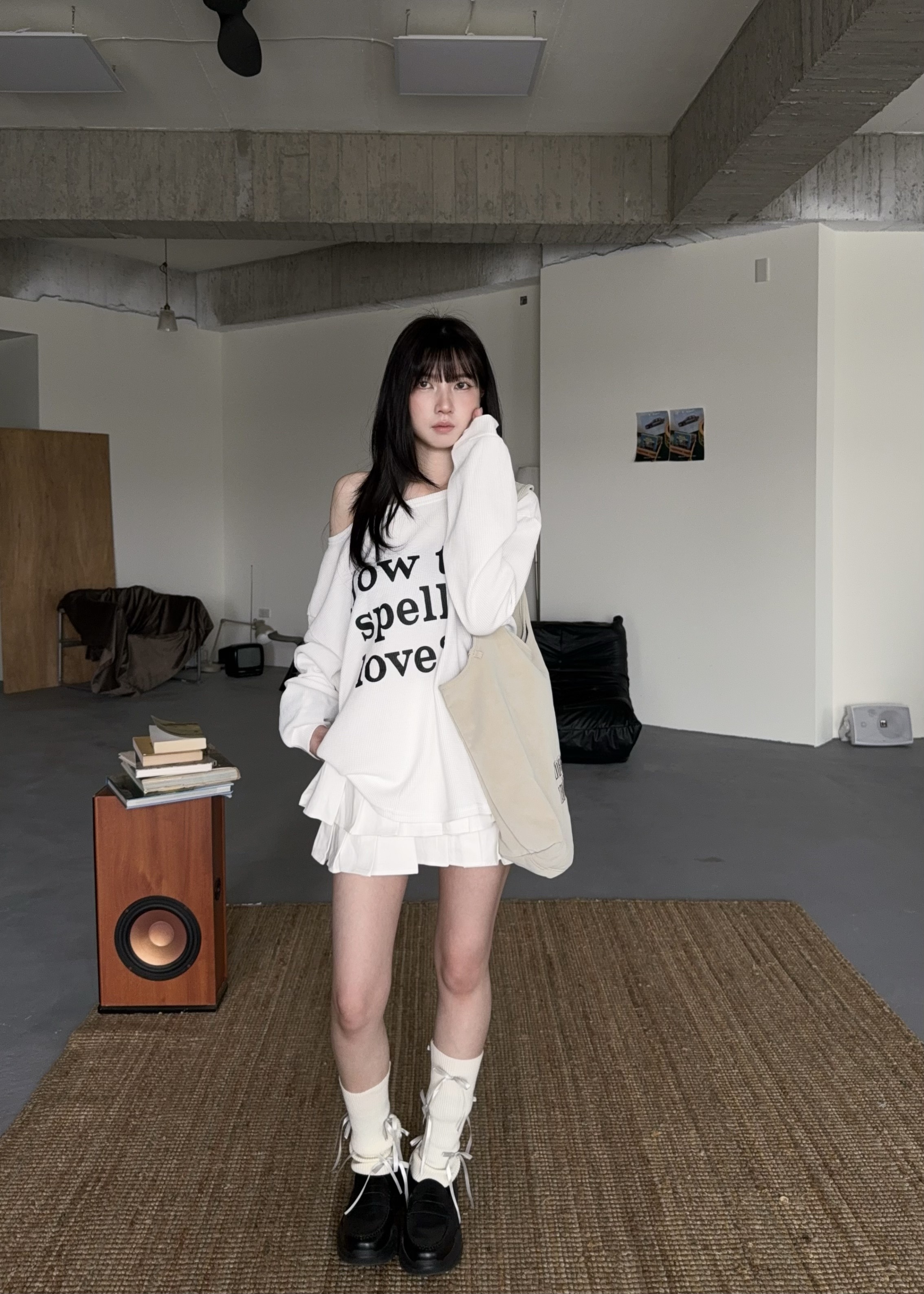 鬆緊褲頭雙層百褶裙