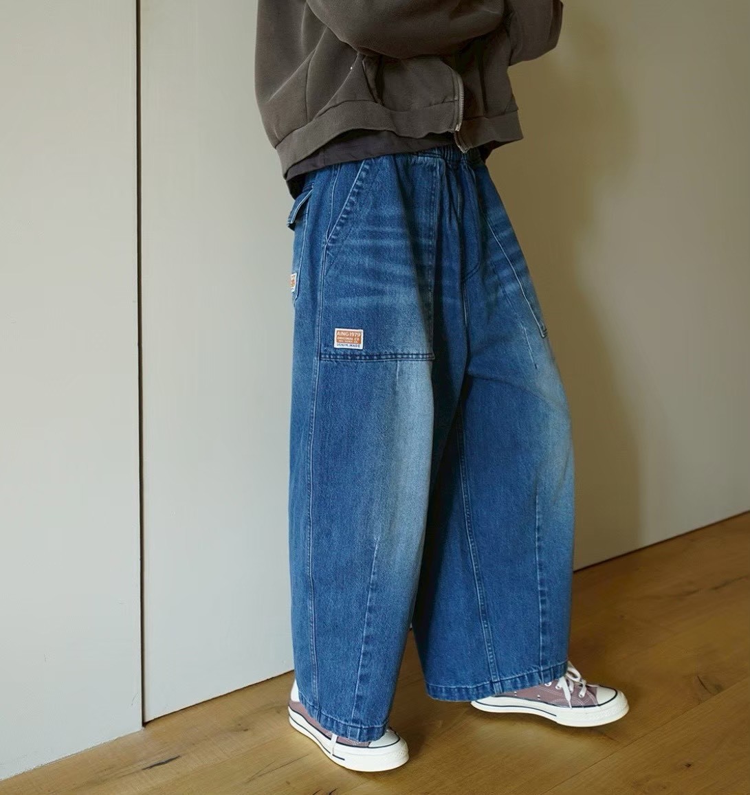 ᴴᴼᵀ ▸▸店長推薦◃◃ 春夏新款/鬆緊腰抽繩寬褲 MANIFEST正韓🇰🇷