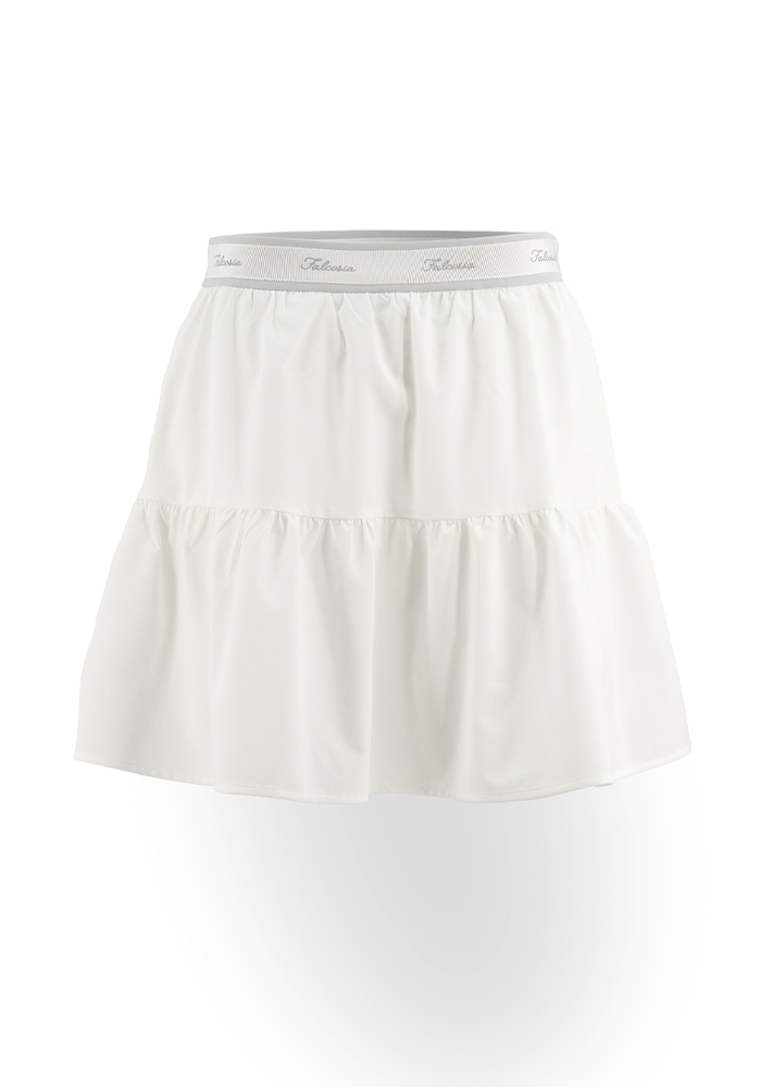 夏日懷旅細褶裙-假期白