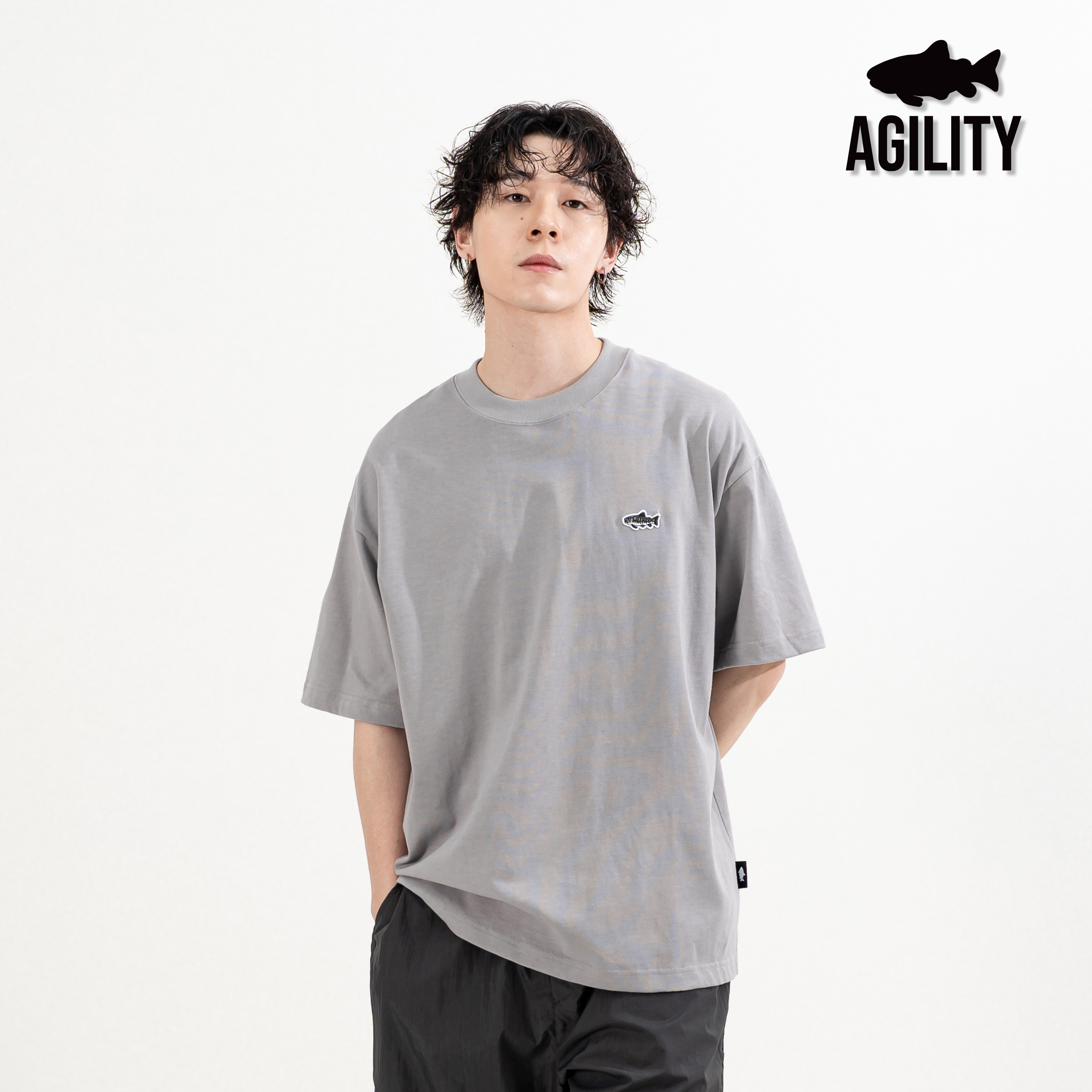 AGILITY Embroidery Logo Heavy Tee 刺繡小鮭魚 短袖Tee [RS6-LG]