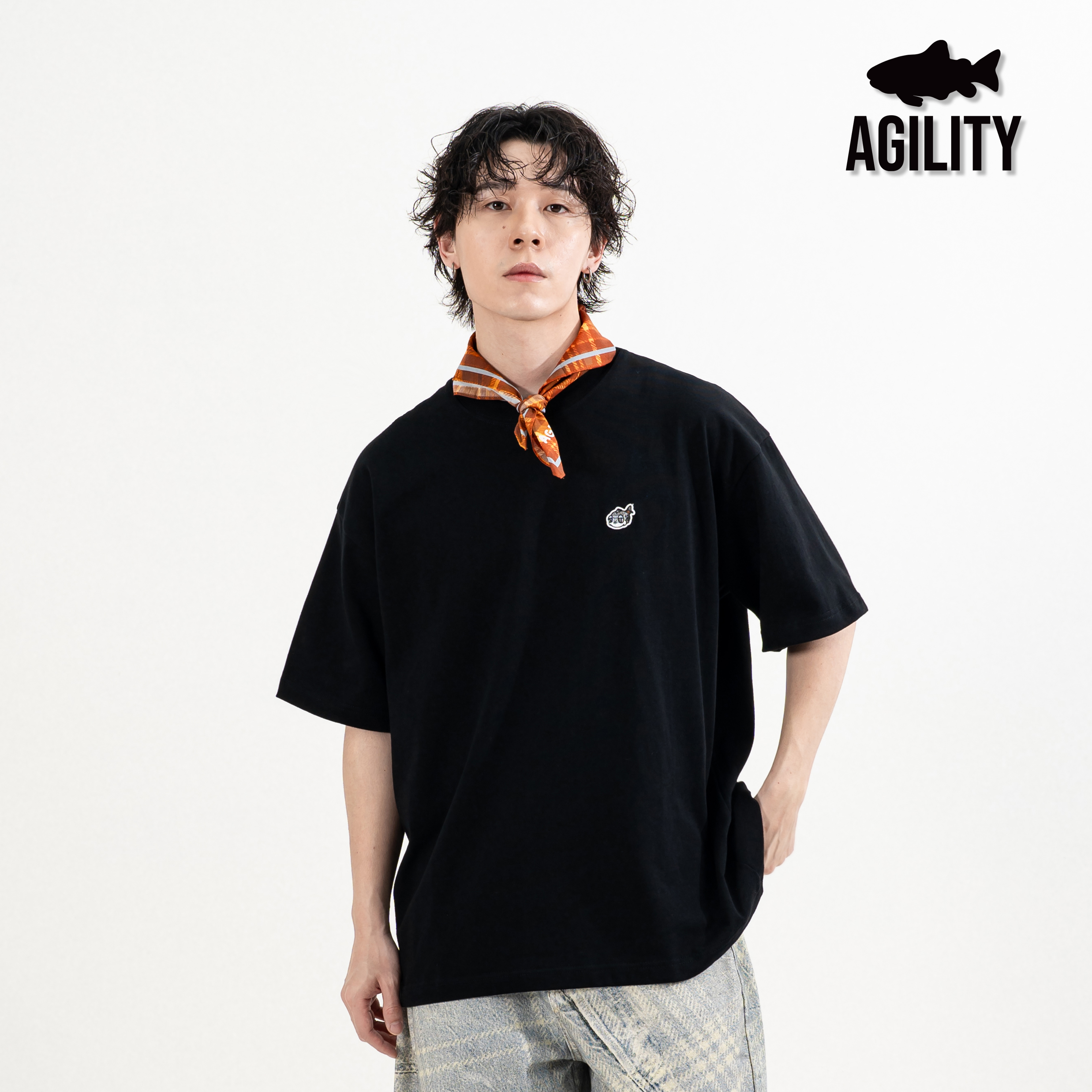 小魚 AGILITY Embroidery Logo Heavy Tee 刺繡鮭魚丸短袖Tee [RS6-LG2]