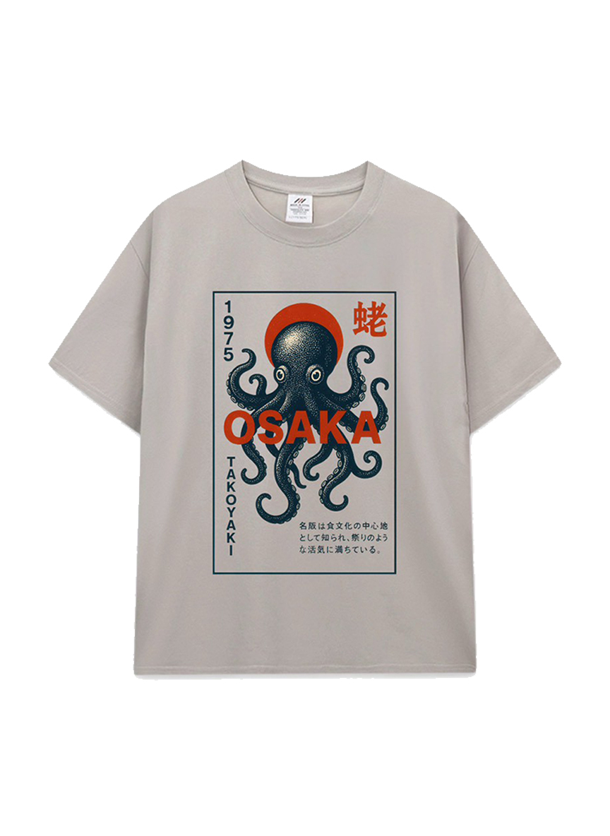 把大阪的街頭靈魂，穿在身上｜OSAKA 🐙大阪章魚插畫T恤