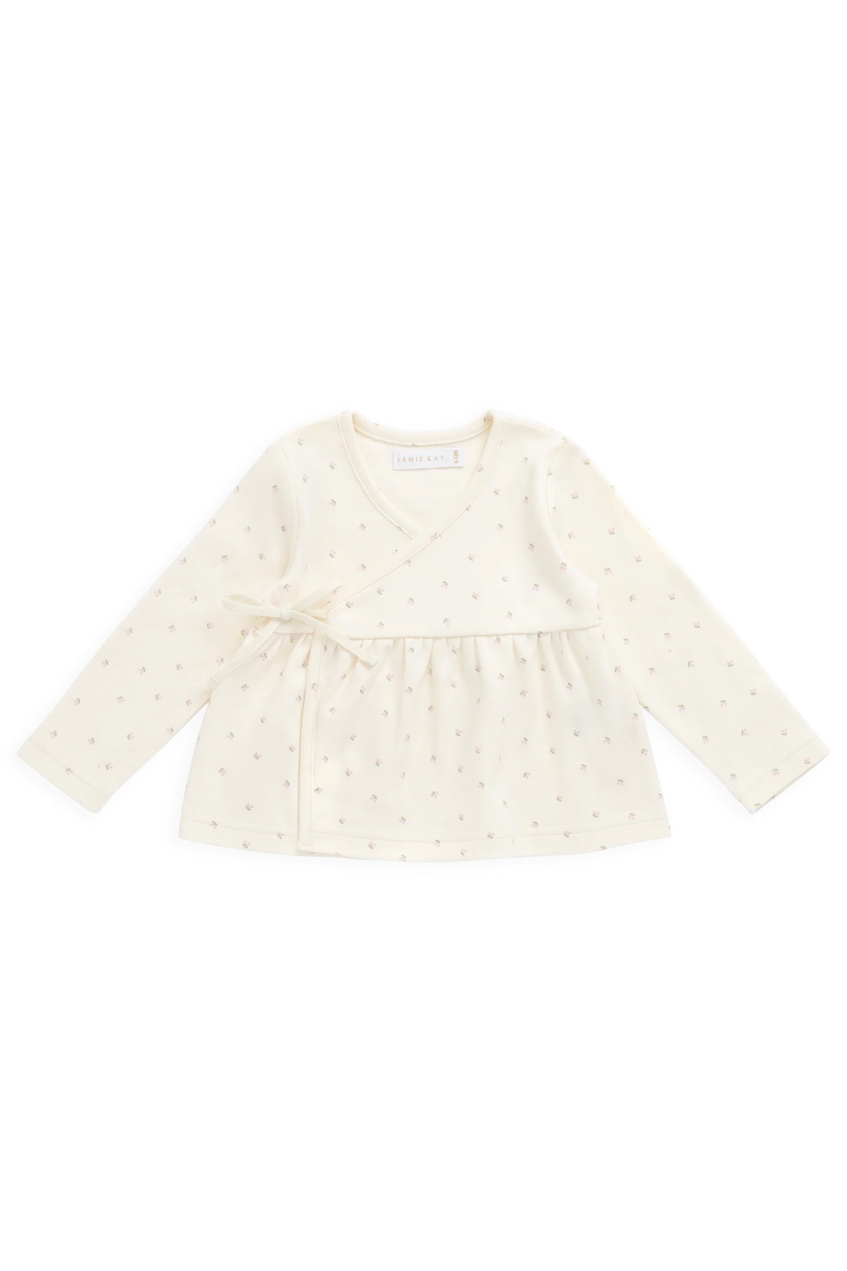 【預購】JAMIE KAY -Organic Cotton Petal Wrap Top（Ditsy Cherries）