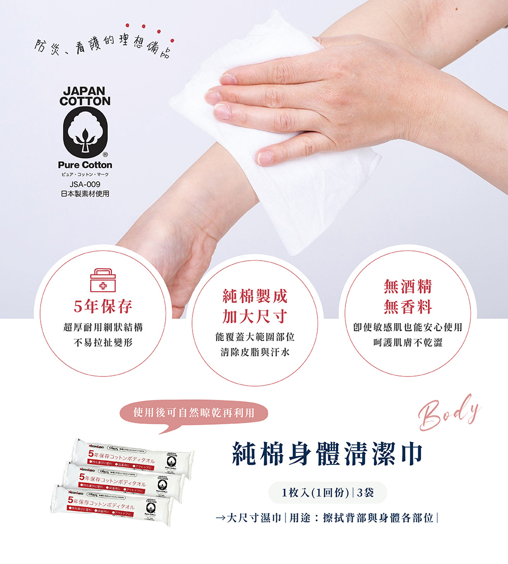 《SKK》日本製長效期防災免用水全身清潔組 3日份