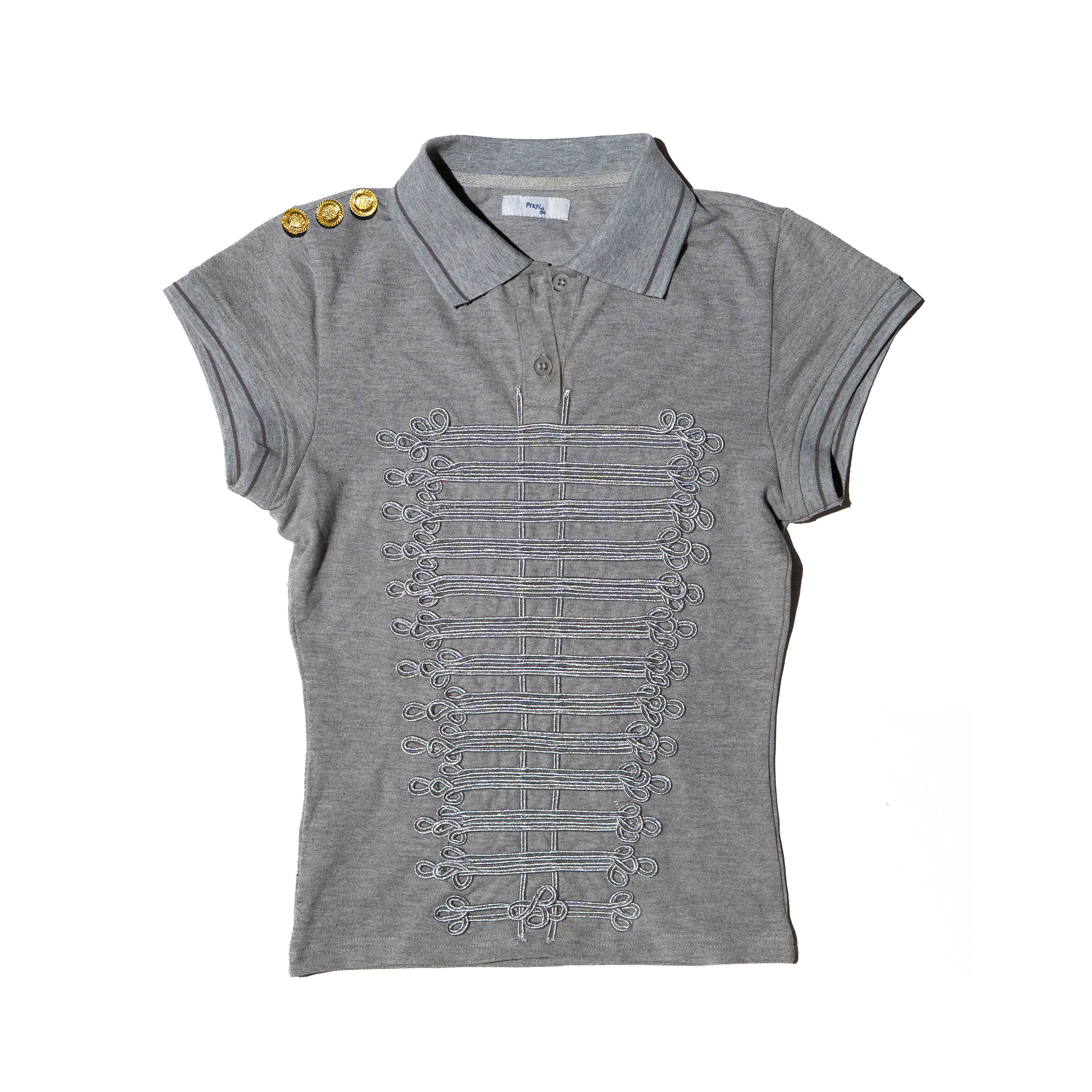 トップス praying MARCHING BAND POLO GREY Praying - Marching Band Polo Grey