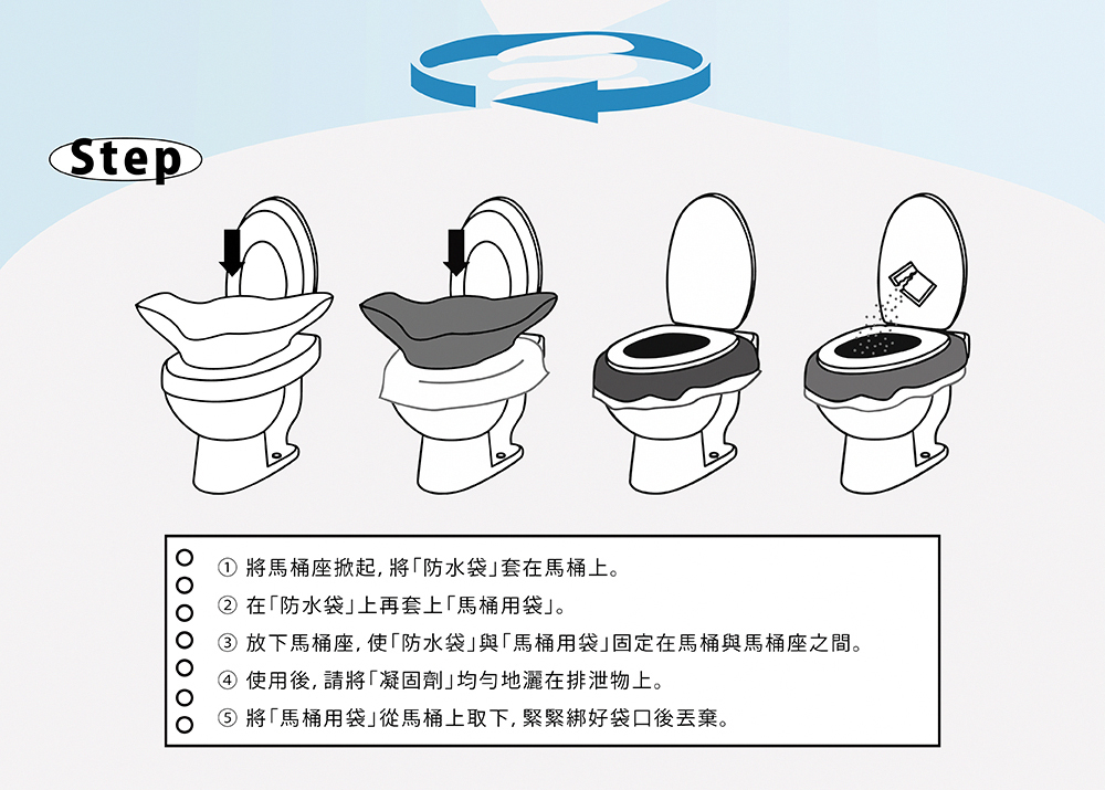 《Aiwa》日本製防災緊急用廁所袋組 50回入(附防水袋)