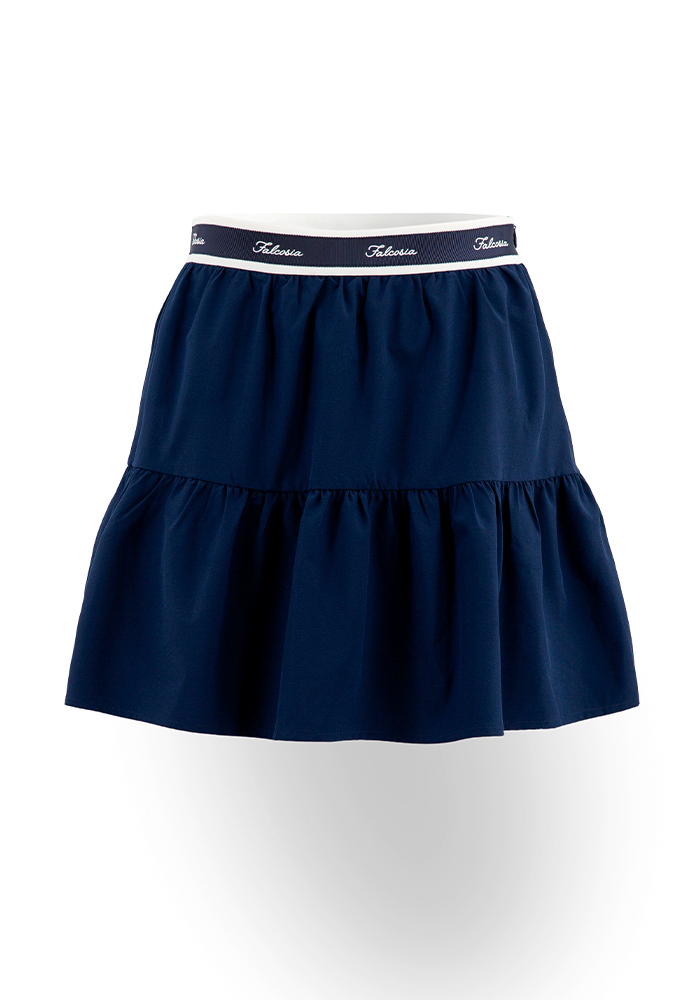 夏日懷旅細褶裙-深海藍