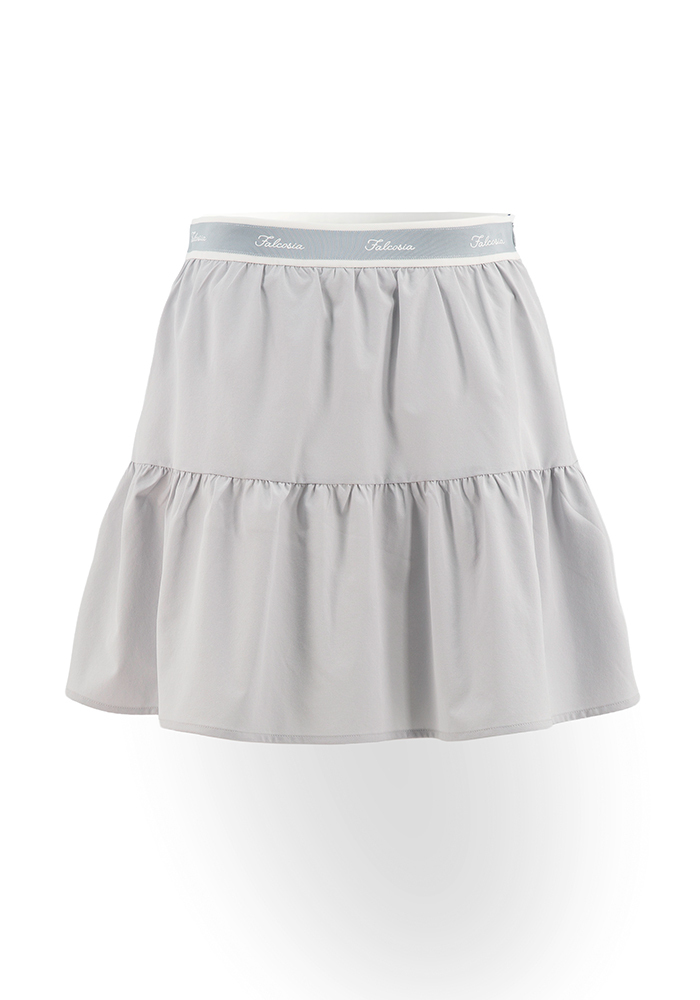 夏日懷旅細褶裙-巴黎煙灰